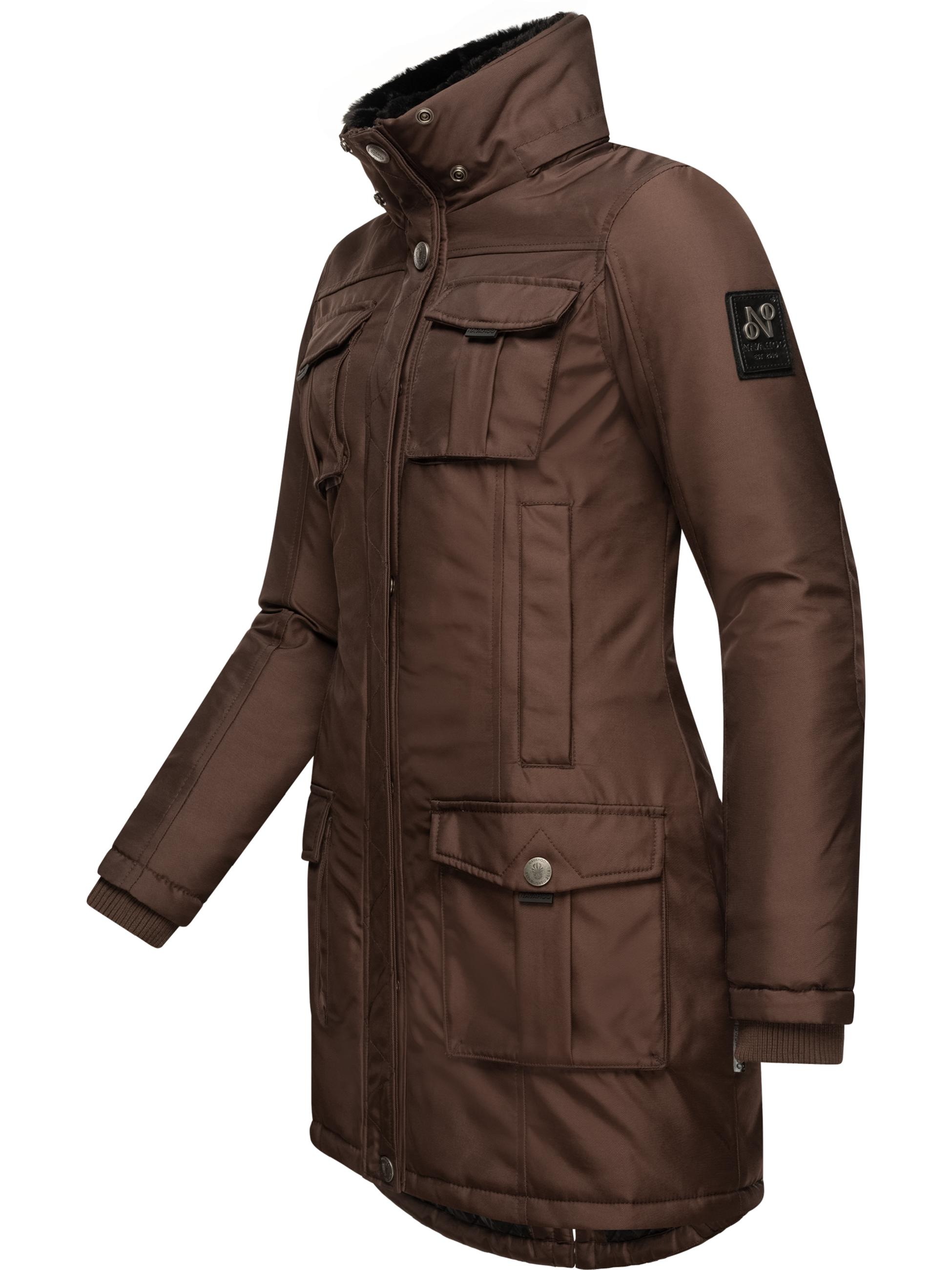 Navahoo Wintermantel »Wintermantel Tiniis«, Parka mit abnehmbarer Kapuze und extra Einkaufstasche
