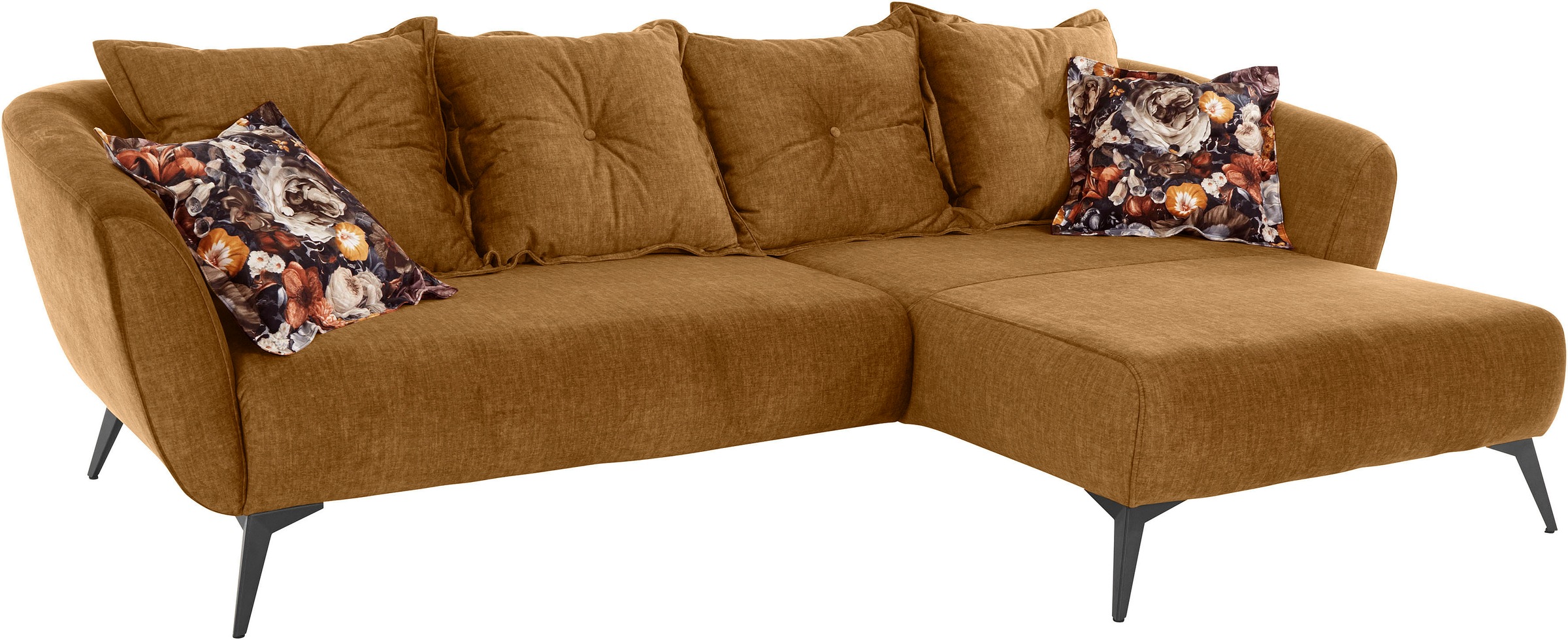 INOSIGN Ecksofa »Baggio romantische Polsterecke, bequem,  Breite 277cm, L-Form« Zierkissen inklusive