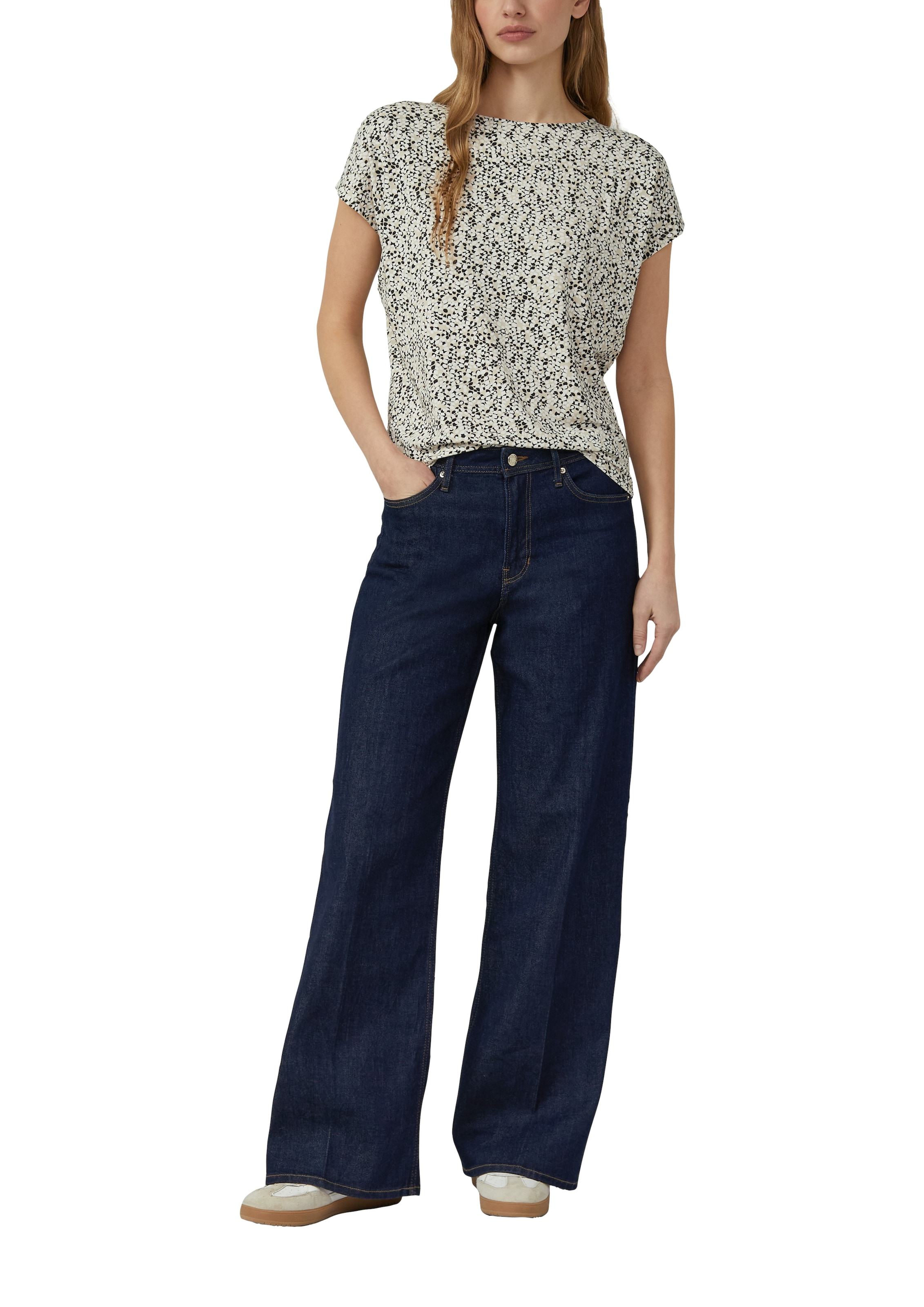 s.Oliver Kurzarmshirt Sommershirt mit grafischem Muster