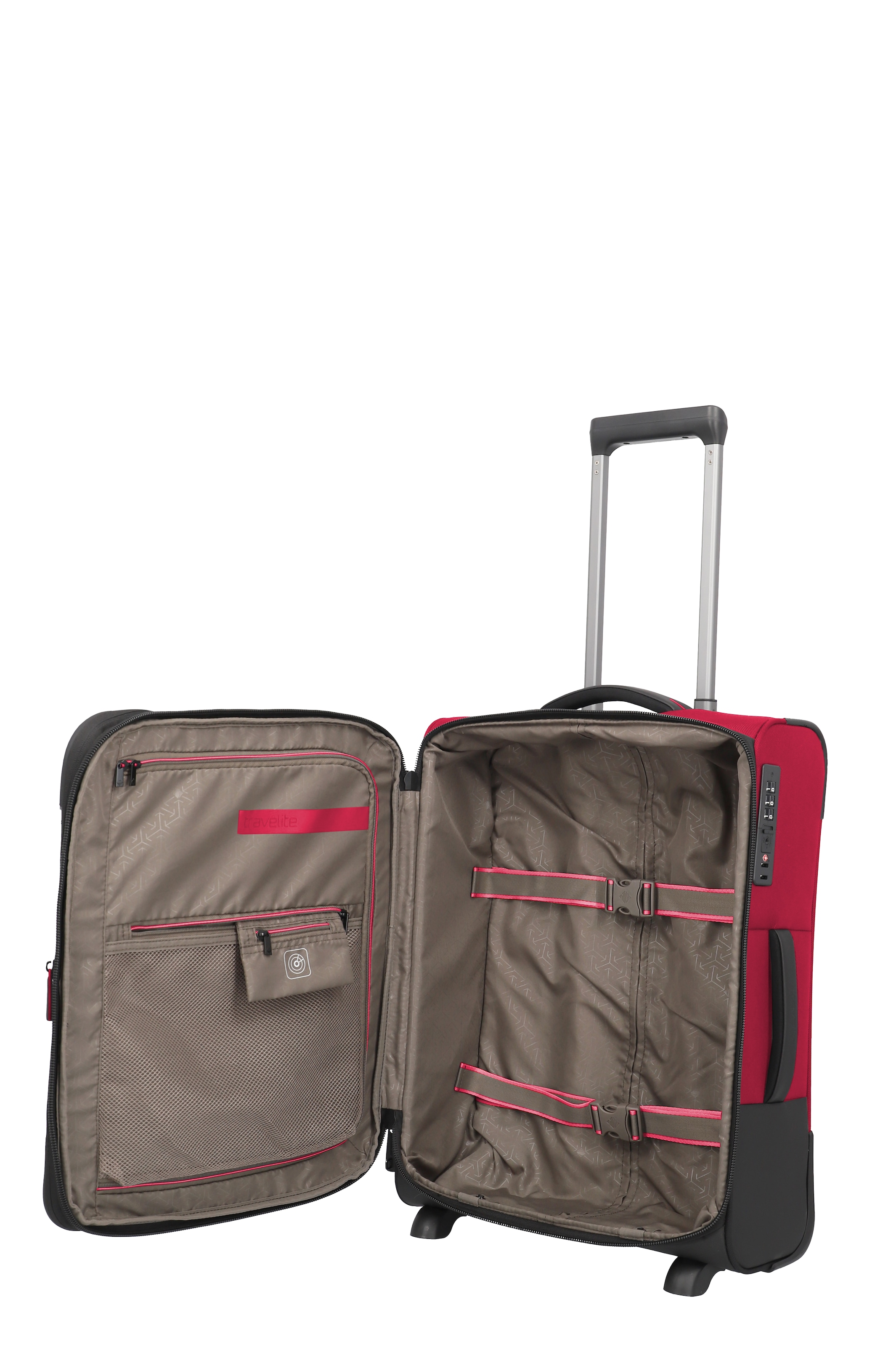 travelite Weichgepäck-Trolley »CROSSLITE Reisekoffer Weichgepäck« 37 l 4 Rollen Koffer, mit TSA-Schloss, wasserabweisendes Material
