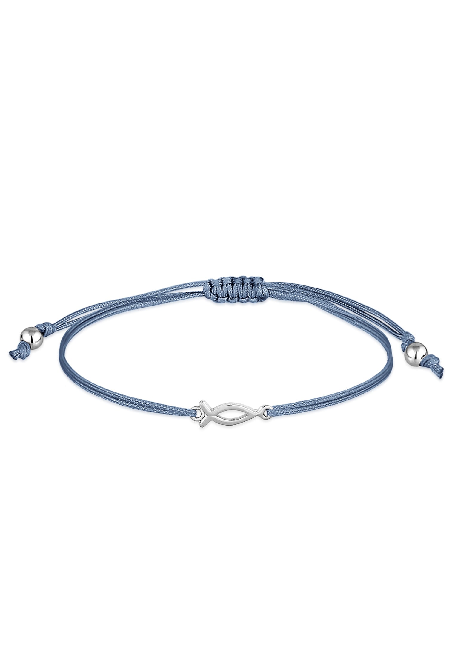 Elli Armkette »Armband Fisch Symbol Nylon Kommunion 925 Silber«