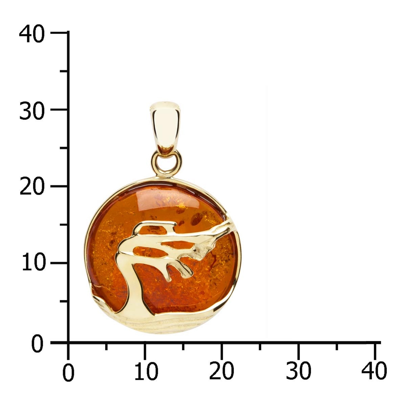 OSTSEE-SCHMUCK Kettenanhänger »- Windflüchter 21 mm - Gold 585/000 - Bernstein«