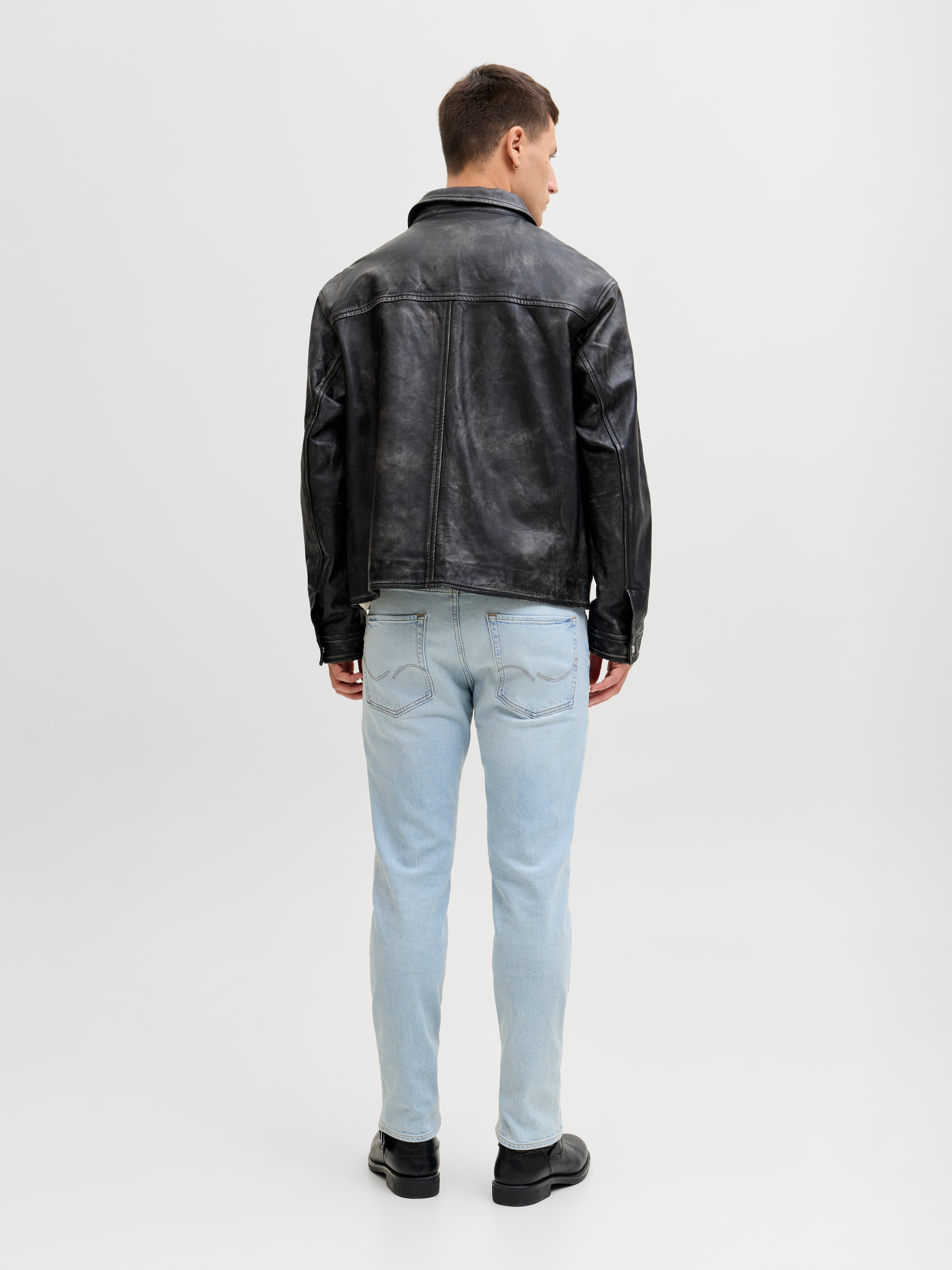 Jack & Jones Regular-fit-Jeans »JJICLARK im Used-Look, Stretchkomfort und niedrige Leibhöhe« Baumwollmischung, regular fit