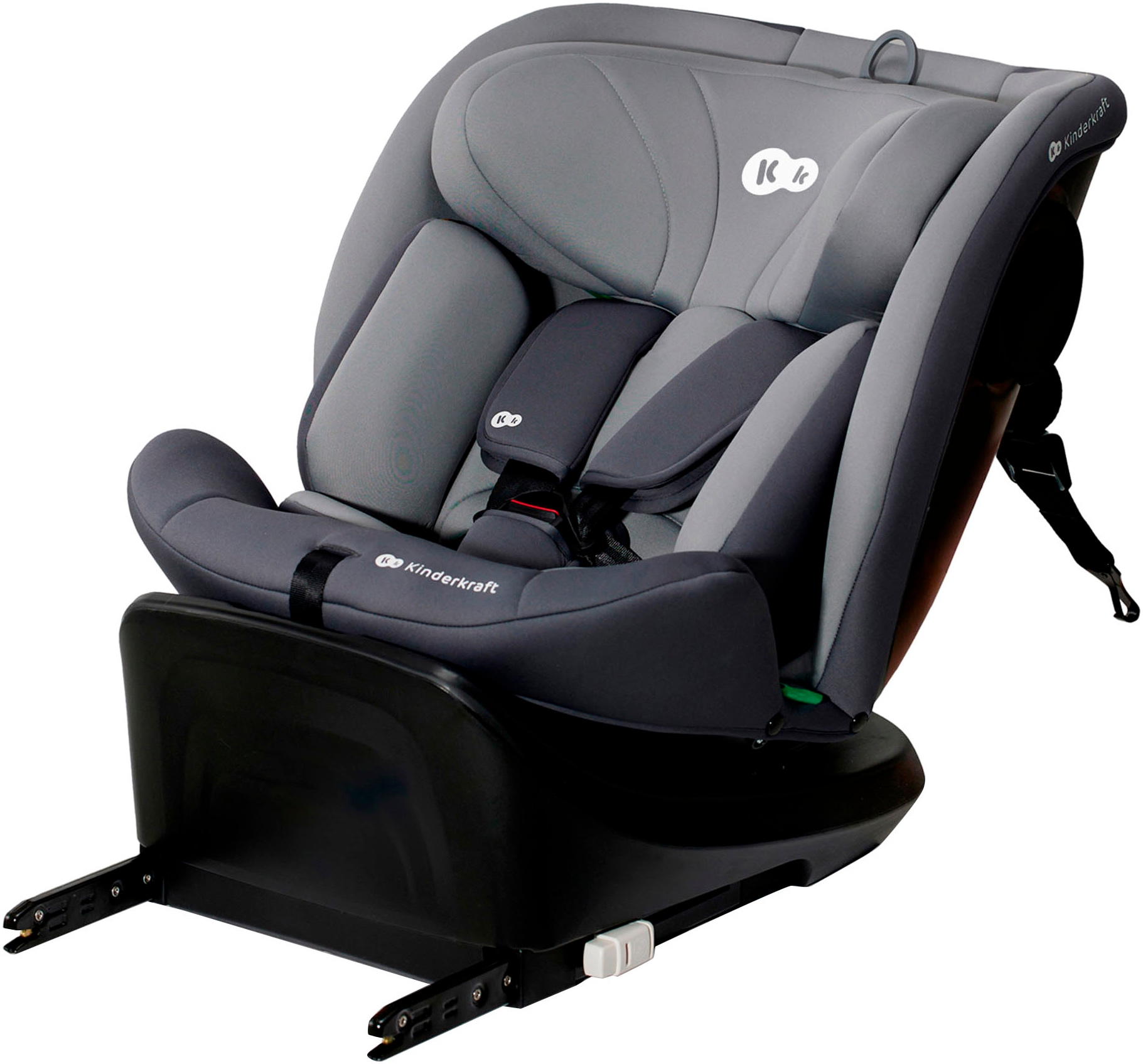 Kinderkraft Autokindersitz »I-GROW i-Size« Klasse 0 / 1 / II / III (bis 36 kg) 360° – drehbarer Kindersitz in grau