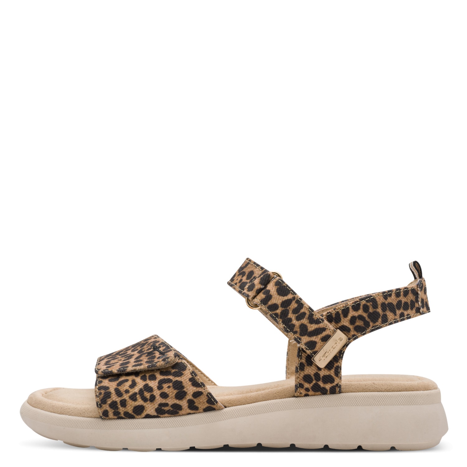 Tamaris Riemchensandale  Sommerschuh, Plateausandalette im angesagten Leo-Look