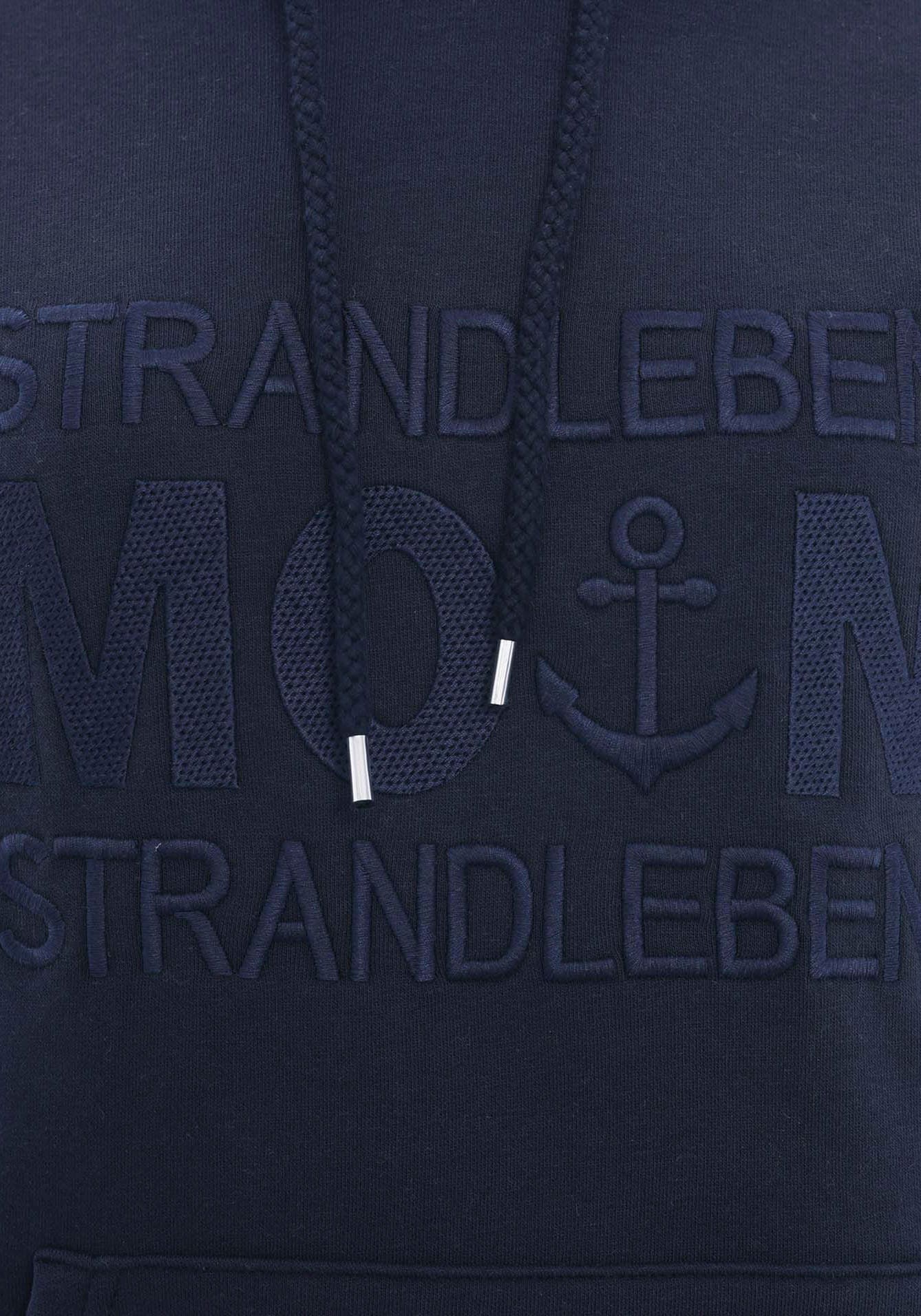 Zwillingsherz Hoodie »Strandleben Moin«, mit gesticktem Schriftzug und neonfarbenen Akzenten