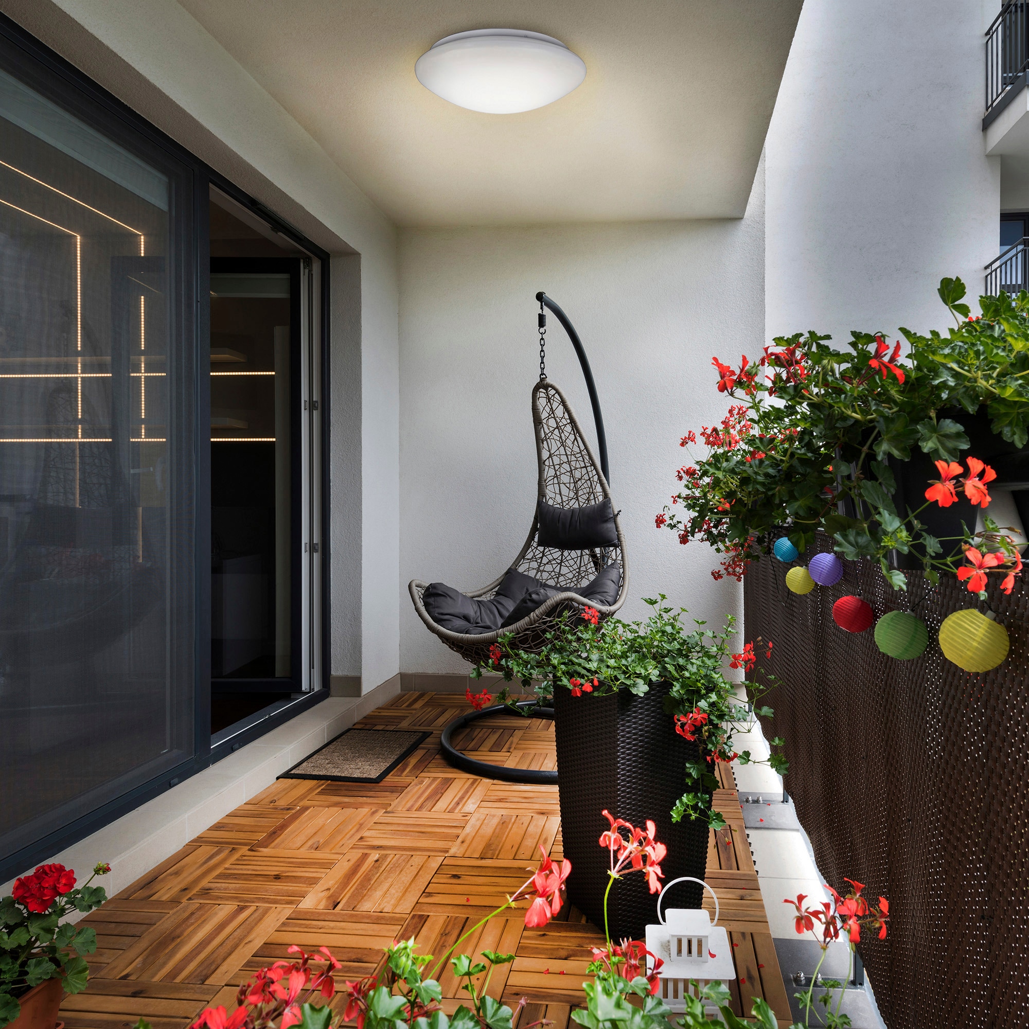 B.K.Licht LED Deckenleuchte »BK_DL1084 LED-Deckenlampe Bad, 12W, 4.000K Neutralweißes Licht«, 1 flammig, Leuchtmittel LED-Modul | LED fest integriert, 1.200 Lumen, IP44 Spritzwasserschutz, LED-Badlampe Ø29cm