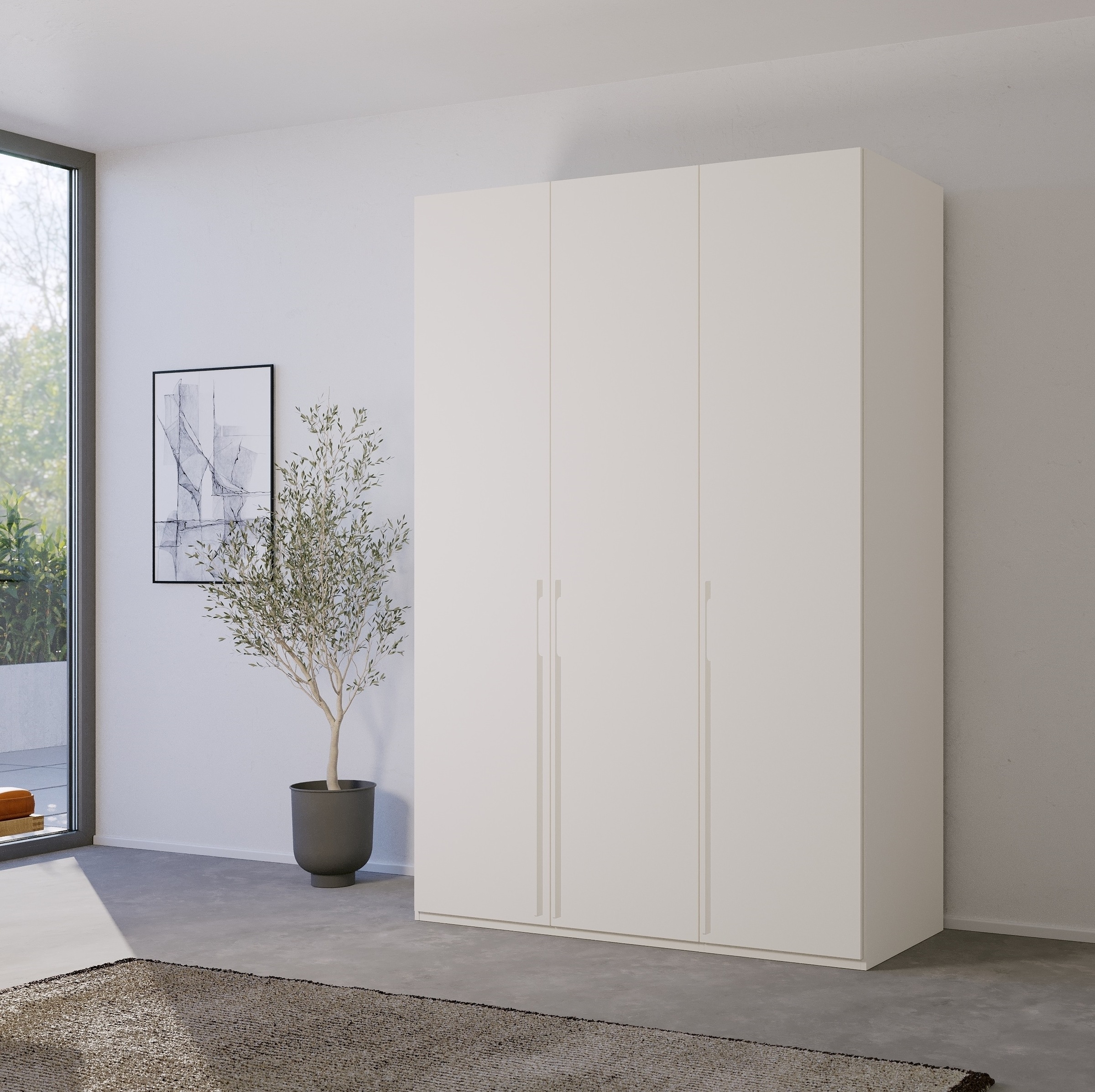 rauch Drehtürenschrank »Kleiderschrank Schrank Garderobe Wäscheschrank SKAT PURE« Breiten 151/201/251/301, Höhen 223/235 cm, inkl. SOFT-CLOSE-FUNKTION,  elegante Griffstangen und praktischer Innenausstattung MADE IN GERMANY