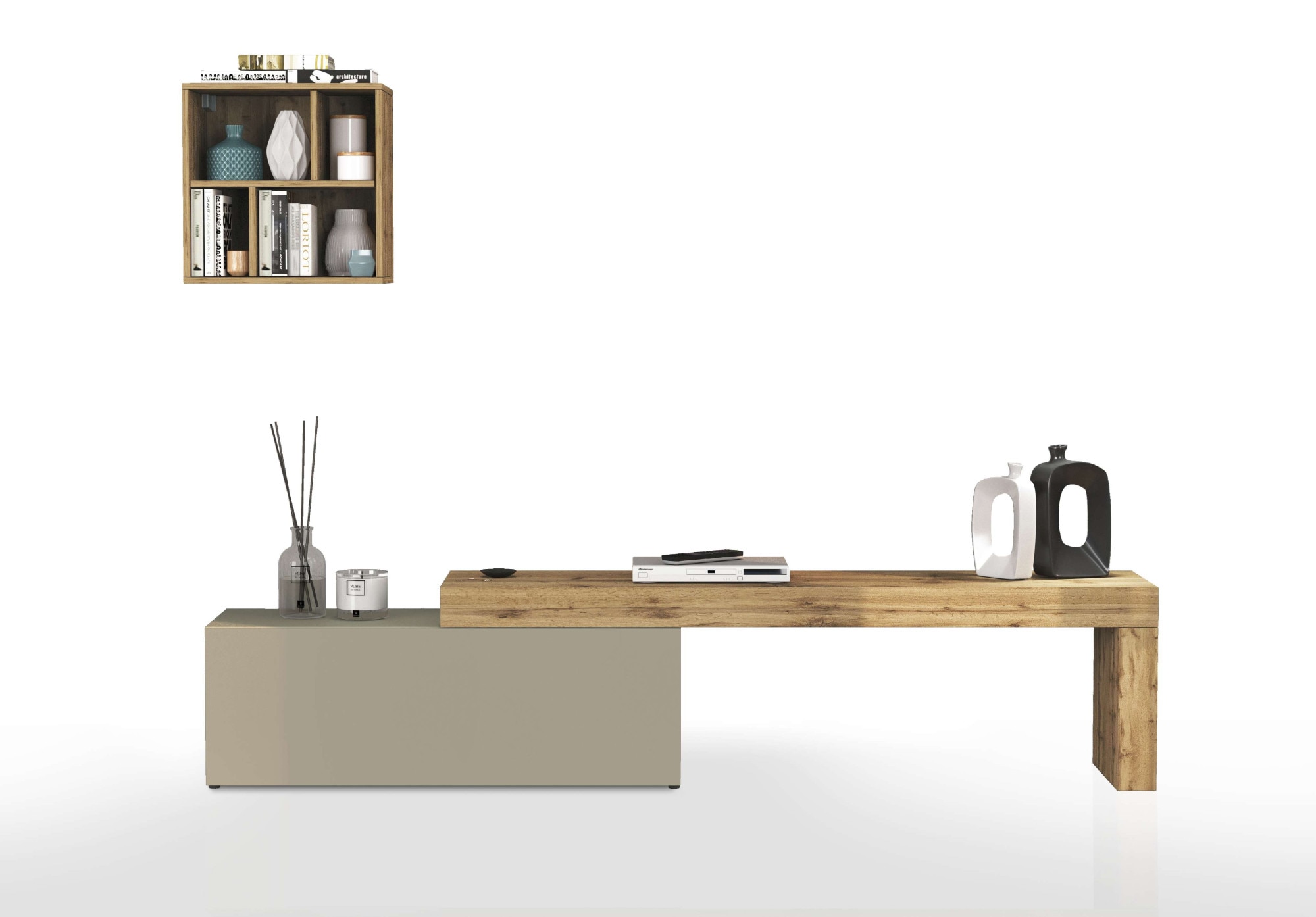 OTTO home TV-Wand »Chronos TV-Set, Wohnwand – Elemente frei platzierbar, Made in Italy« Set, 2-er set, 2 Stk. tlg.