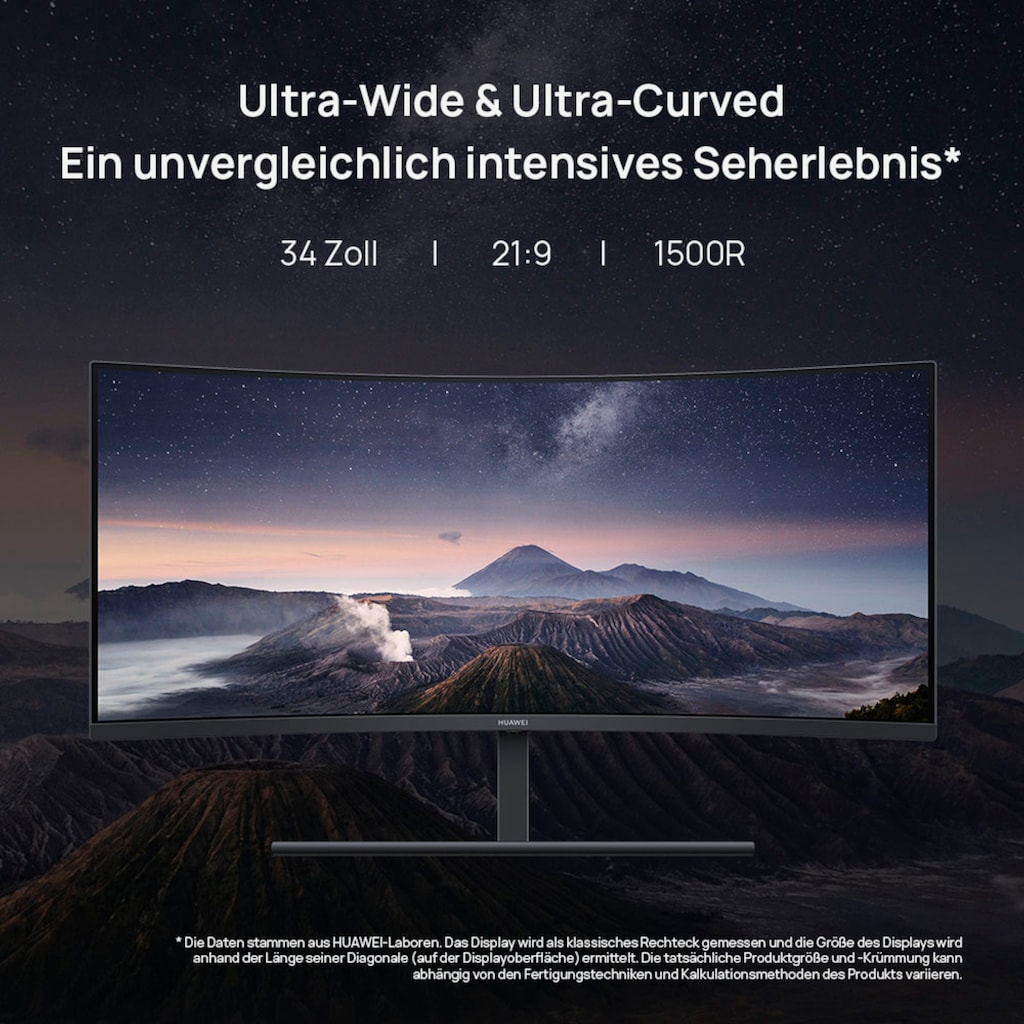 Huawei Curved-Gaming-Monitor »MateView GT Zhuque-CBA«, 86 cm/34 Zoll, 3440 x 1440 px, UWQHD, 4 ms Reaktionszeit, 165 Hz