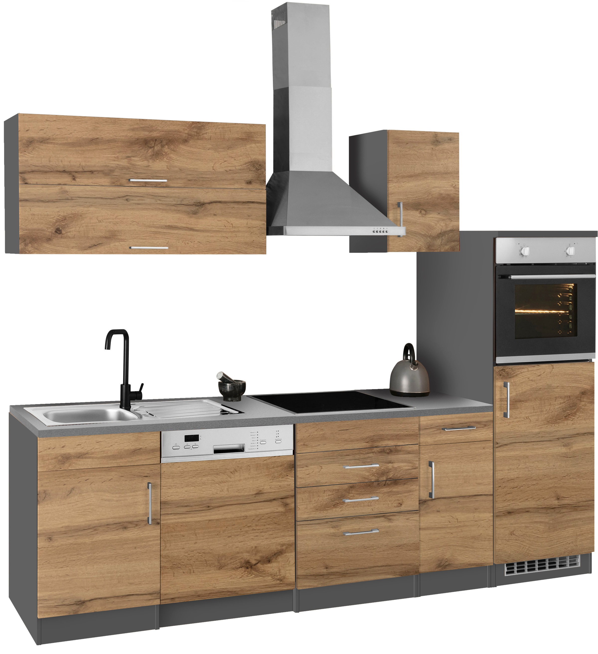 KOCHSTATION Küchenzeile »KS-Colmar« ohne E-Geräte, Breite 270 cm