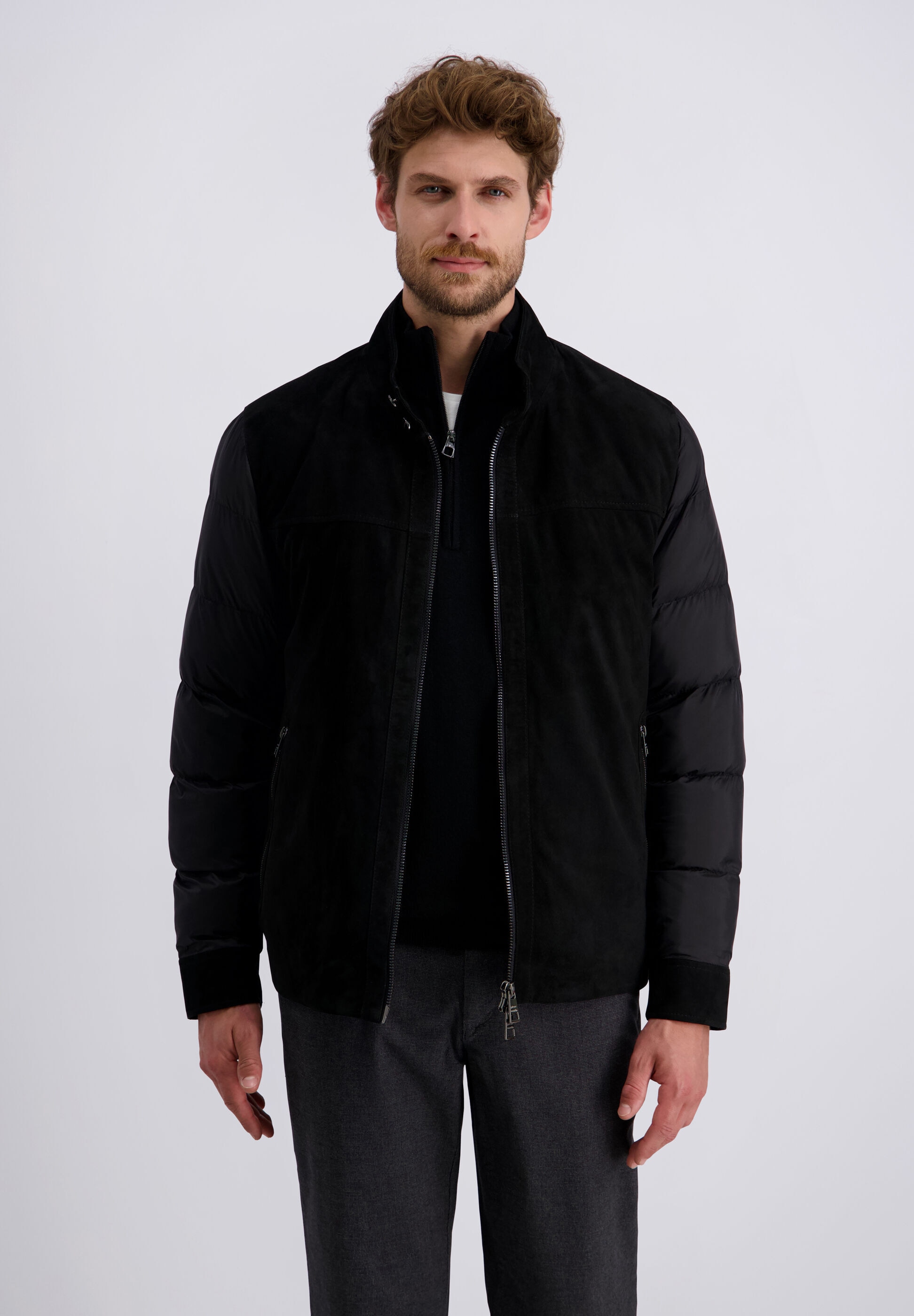 Pierre Cardin Lederjacke »Pierre Cardin Jacke« ohne Kapuze aus Leder