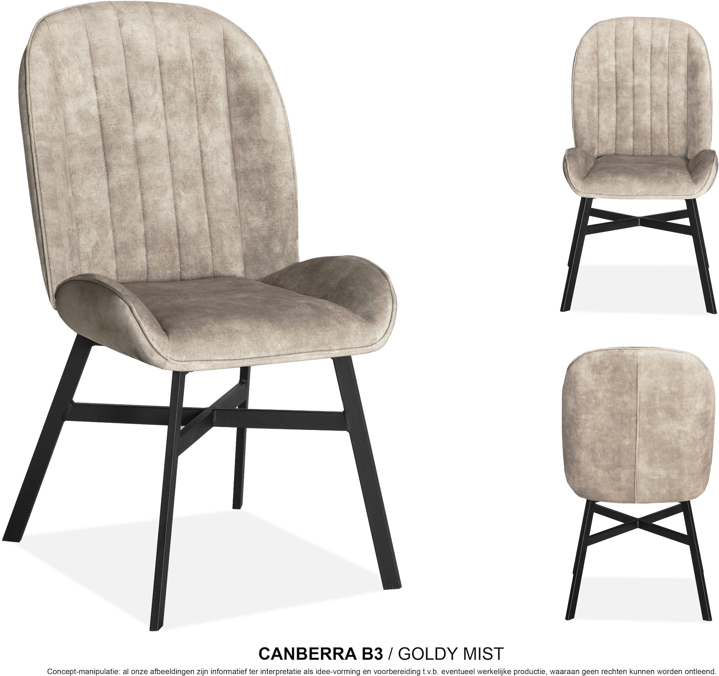 OMG Design Esszimmerstuhl »Canberra« (Set) 1 Stk.Esszimmerstuhl, pflegeleichter Samtvelour Bezug