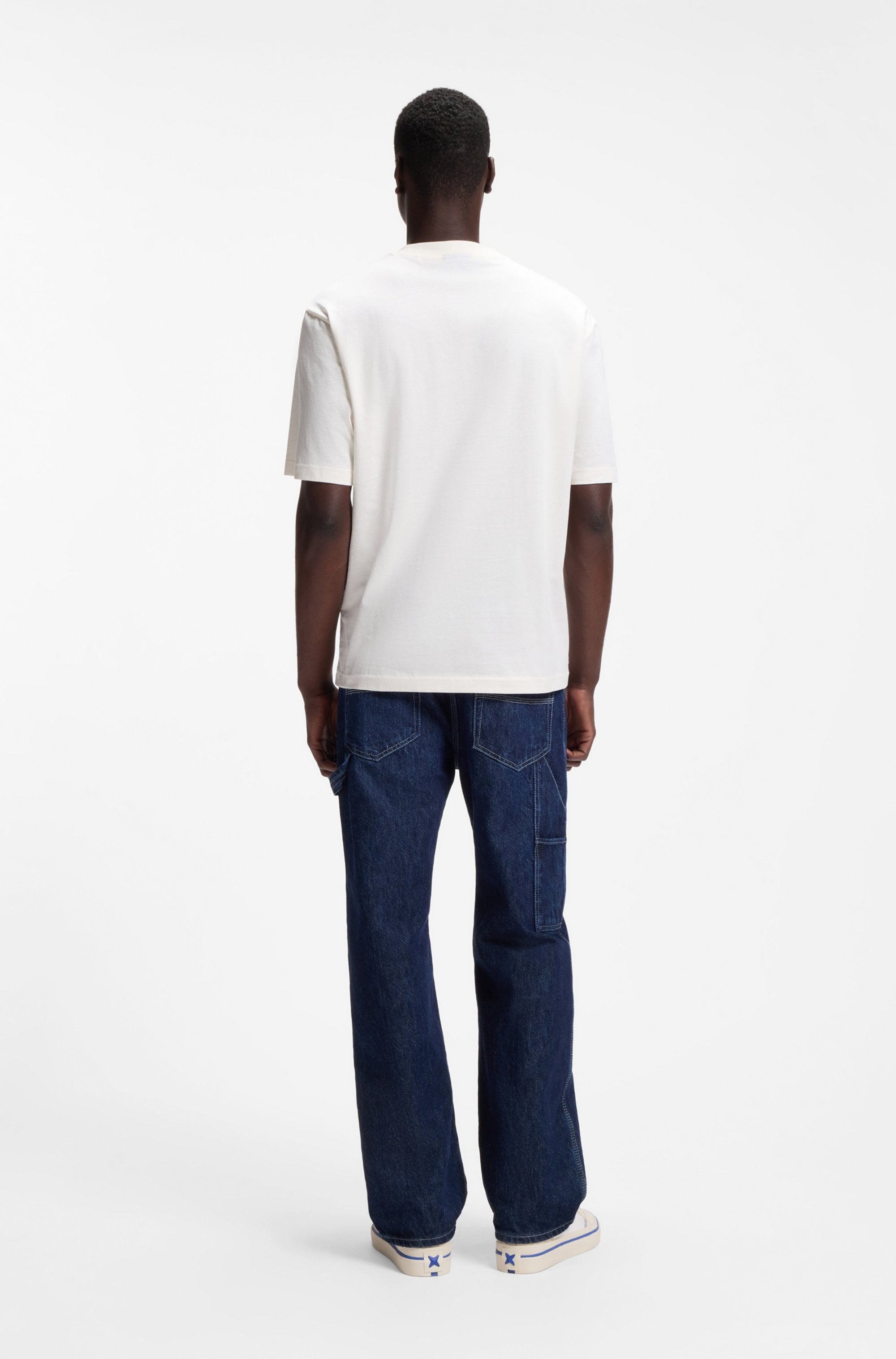 HUGO Blue T-Shirt Regular Fit, Kurzarm, Hugo-Print