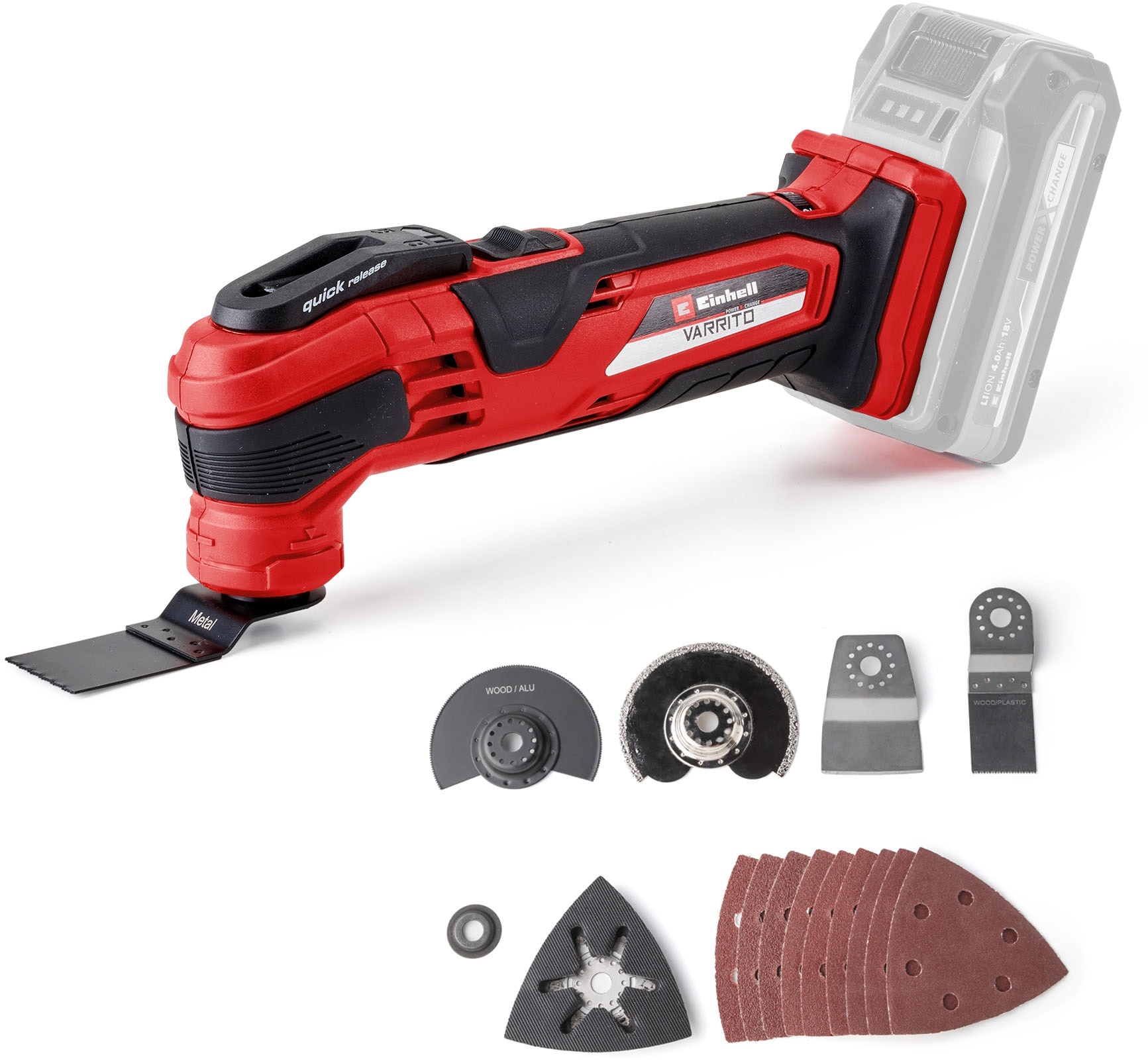 Einhell Akku-Multifunktionswerkzeug »VARRITO«, Power X-Change, Inkl. Akku, Zubehör und Aufbewahrungskoffer