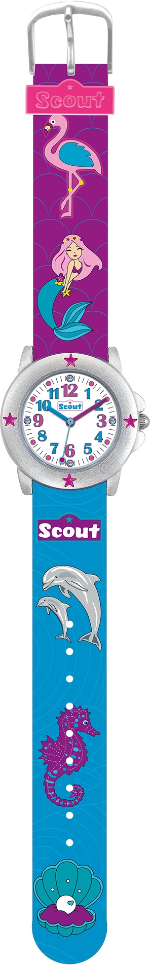 »Star 280393023«, ideal Kids, Geschenk Shop Scout im auch als Online Quarzuhr Muschel-Delphin-,Meerjungfraumotiv, OTTO