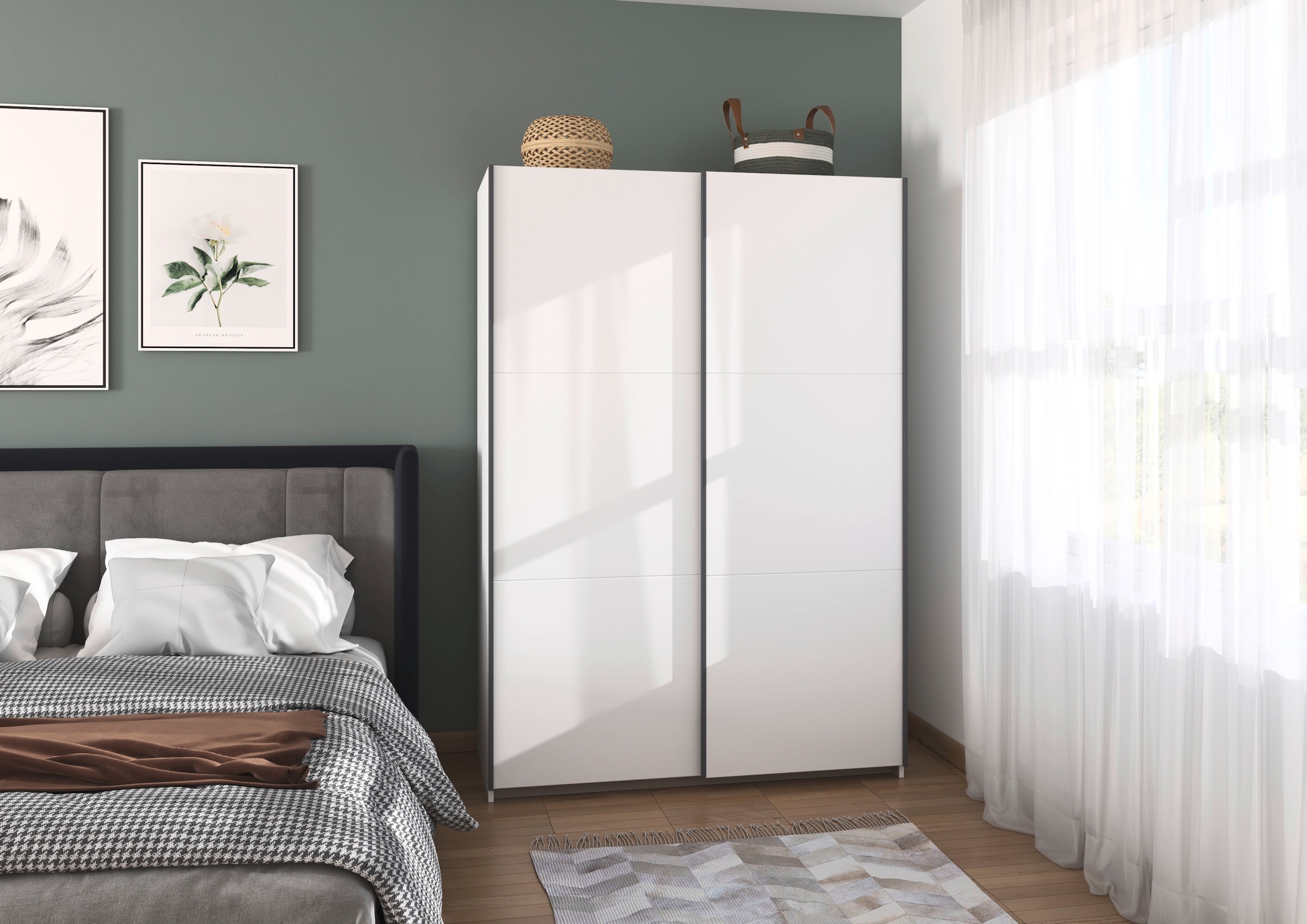 INOSIGN Schwebetürenschrank »PAULLY Schlafzimmerschrank Garderobe Preiskracher«, Kleiderschrank Breite 131 cm Bestseller MADE IN GERMANY RAUCH Schrank
