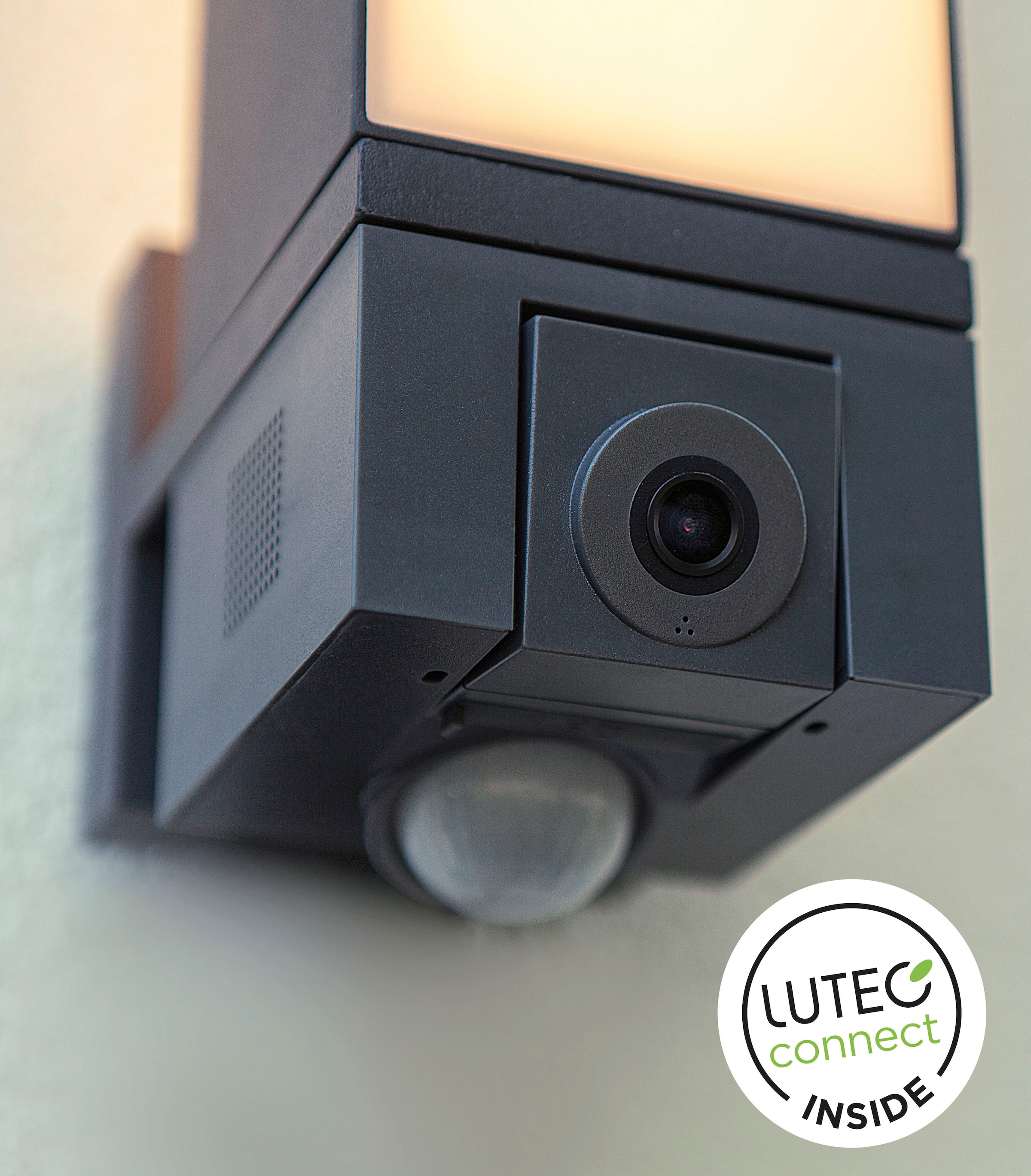 LUTEC Smarte LED-Leuchte »CUBA«, Leuchtmittel LED-Modul | LED fest integriert, Smart-Home Kameraleuchte