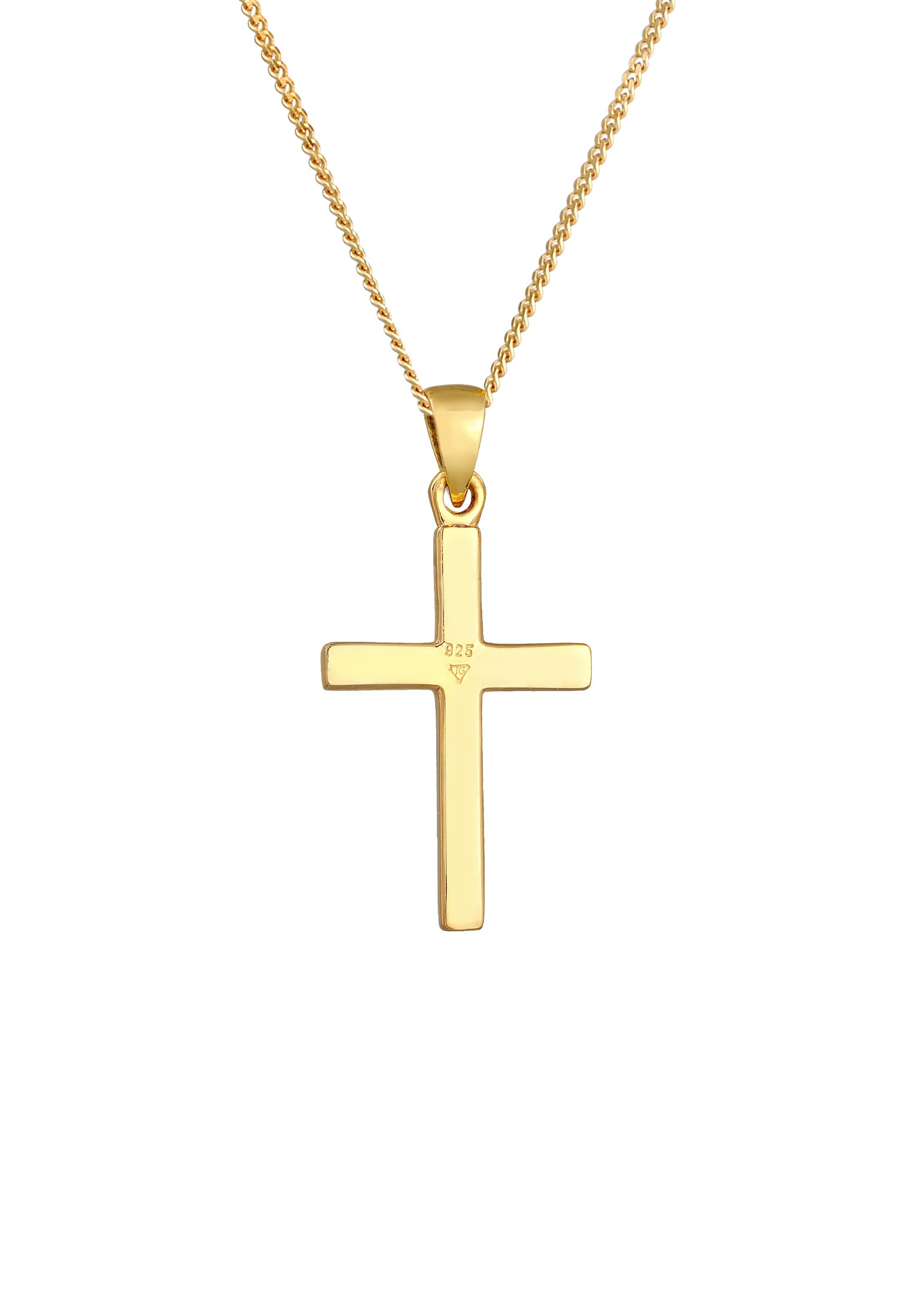 Elli Kette mit Anhänger »Halskette Kreuz Symbol Strukturiert 925 Silber«