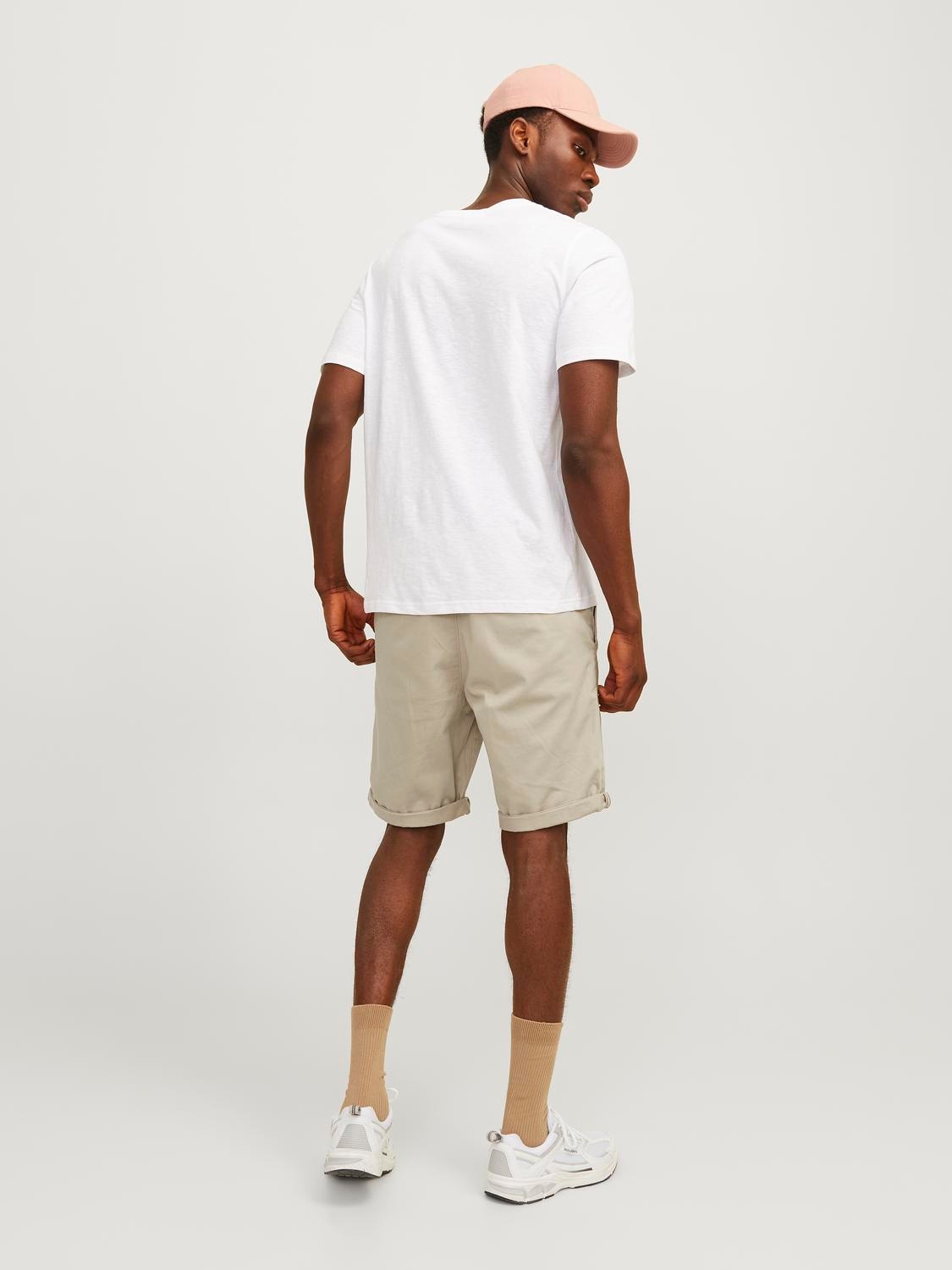 Jack & Jones Chinoshorts »JPSTBOWIE JJSHORTS S«, mit Aufschlag