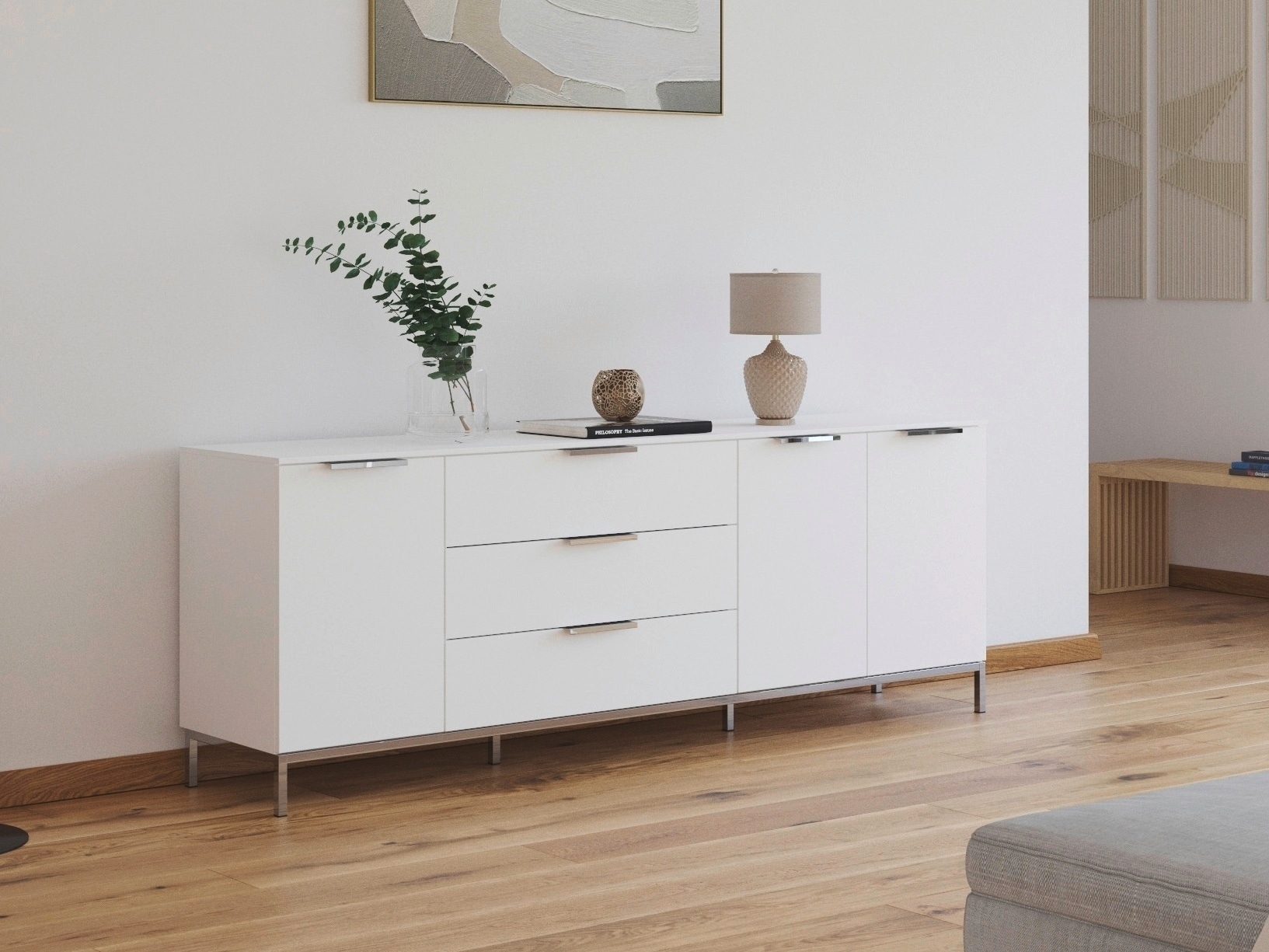 rauch Kombikommode »Kommode Türkommode Sideboard Kombikommode FLIPP« Breite 200 cm mit 2 Einlegeböden,  3-türig mit  3 Schubladen und Soft-Close-Funktion