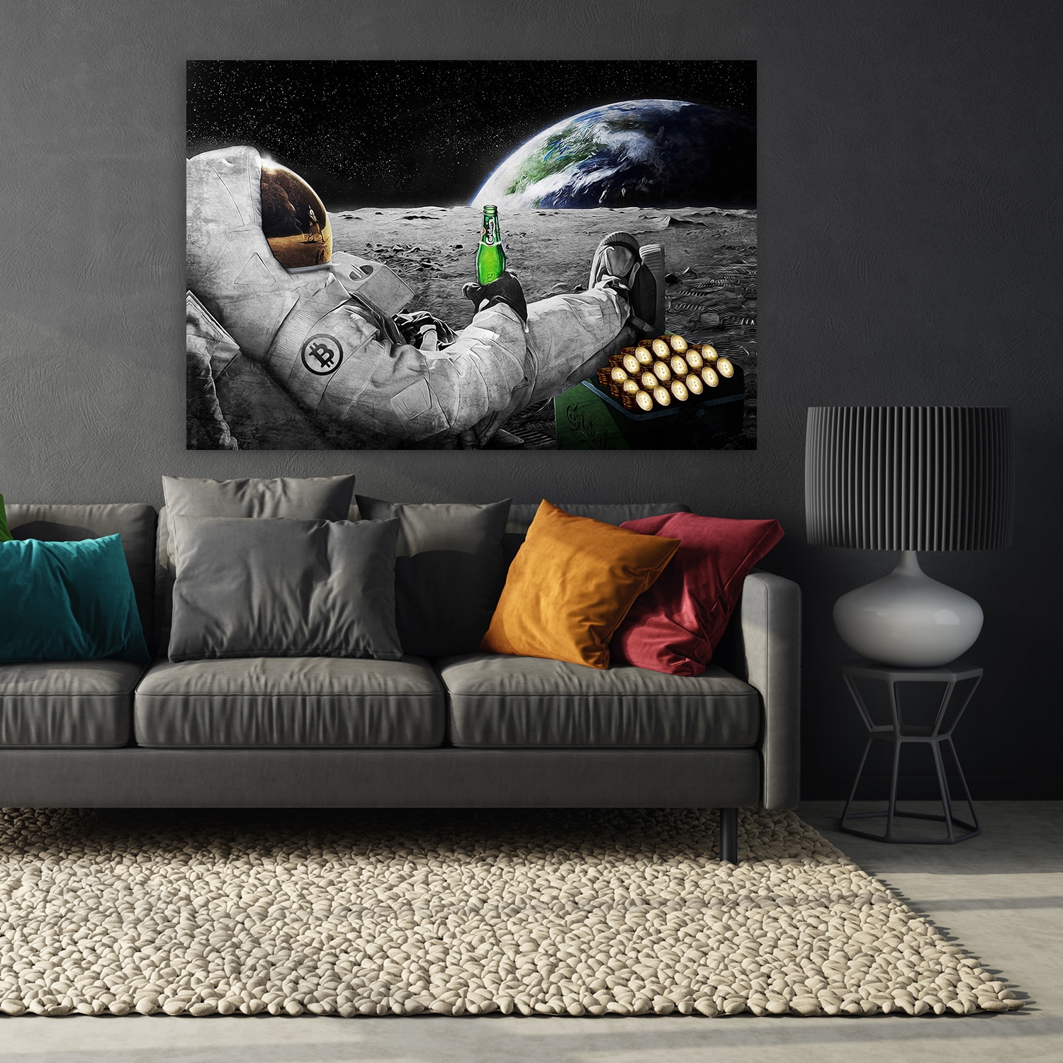 Affengeilebilder Leinwandbild »Moon Rockin by David Drake auf Keilrahmen gespannt« 1 Stk. tlg. Kunstdruck Wandbild Bild in verschiedenen Formaten
