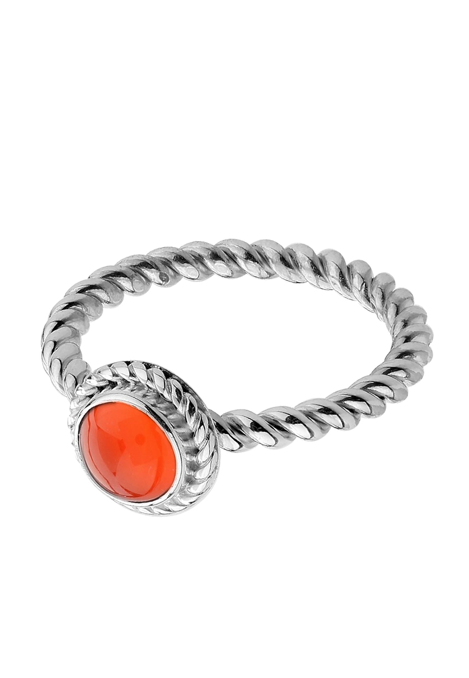 Nenalina Silberring »Ring Karneol Geburtsstein Juli Trend Stilvoll 925 Silber«