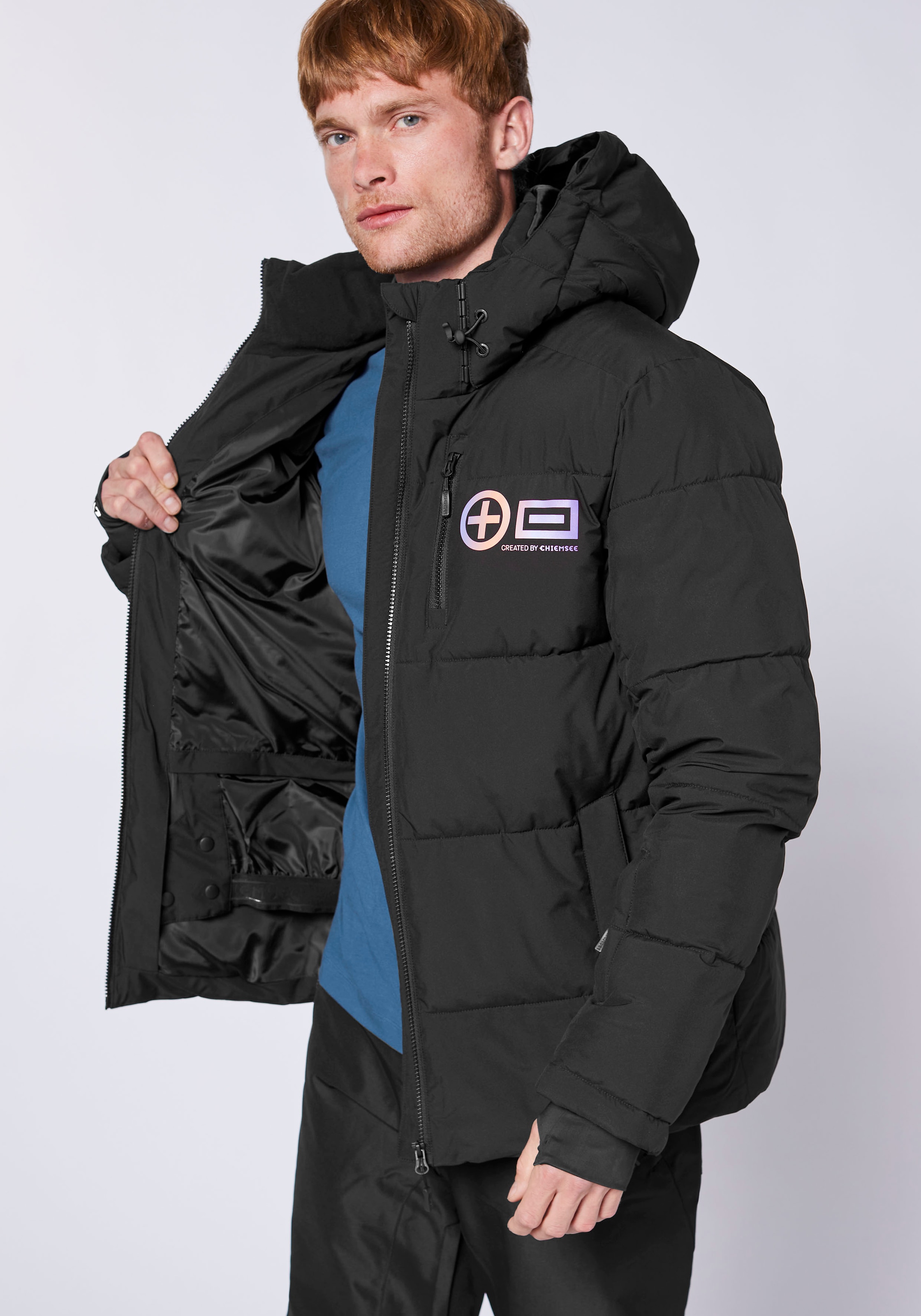 Chiemsee Skijacke mit Kapuze - mit praktischer Skipasstasche<br/>