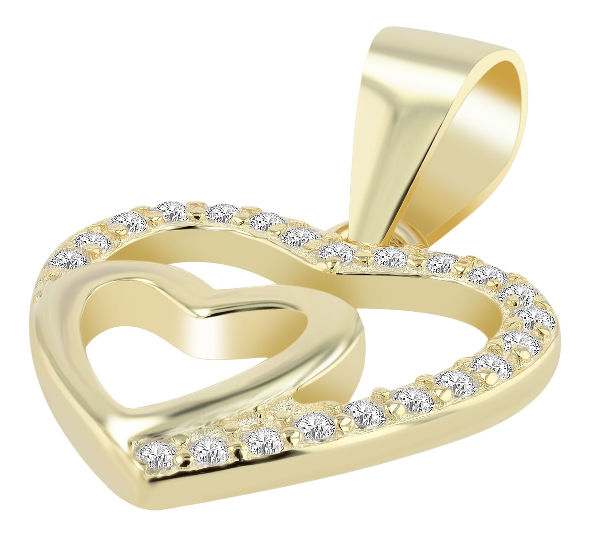 Adelia´s Herzanhänger »Damen Anhänger ¿ Herz Herzanhänger aus 925 Silber mit Zirkonia«
