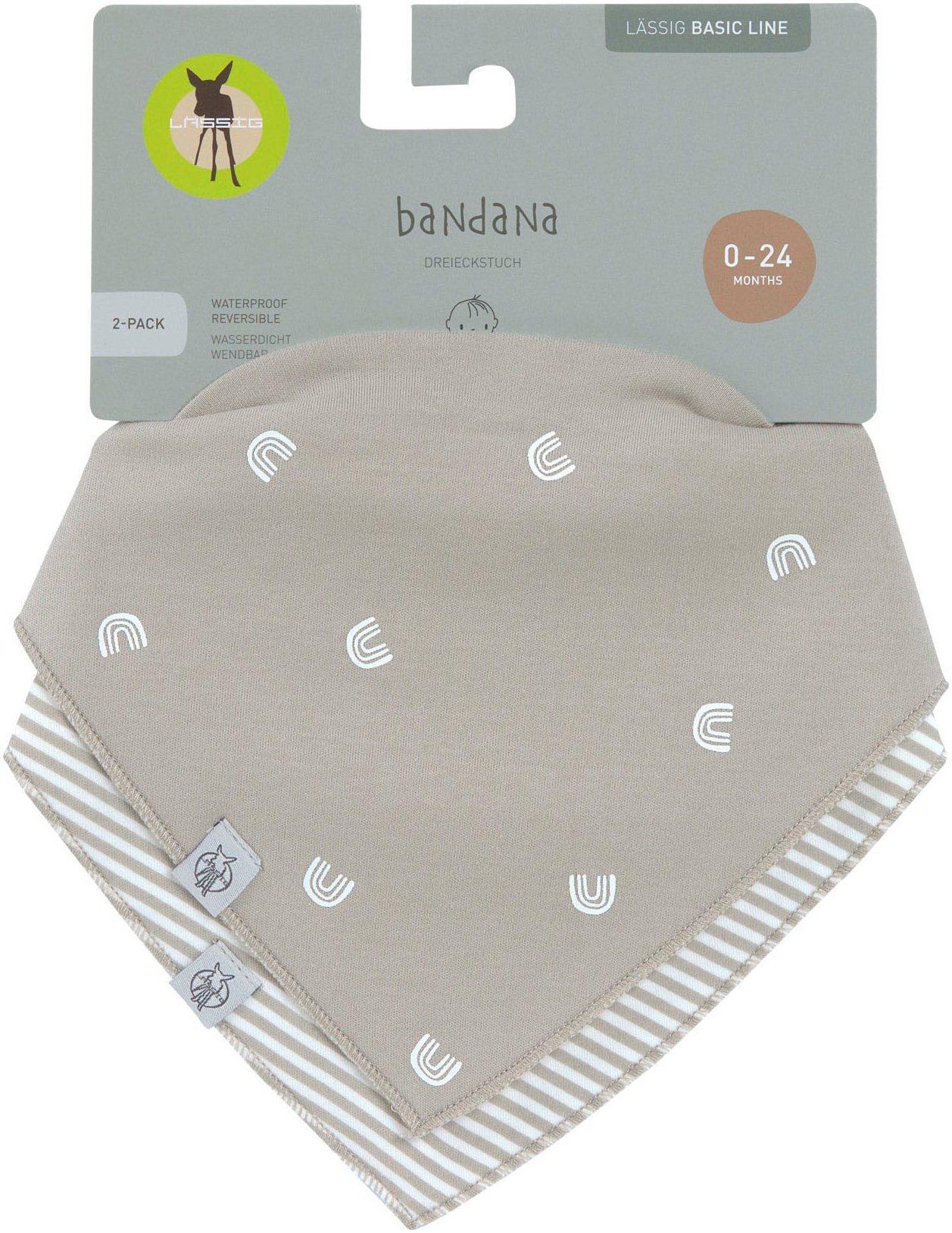 LÄSSIG Dreieckstuch »Bandana, Rainbow«, für Babys; wasserdicht