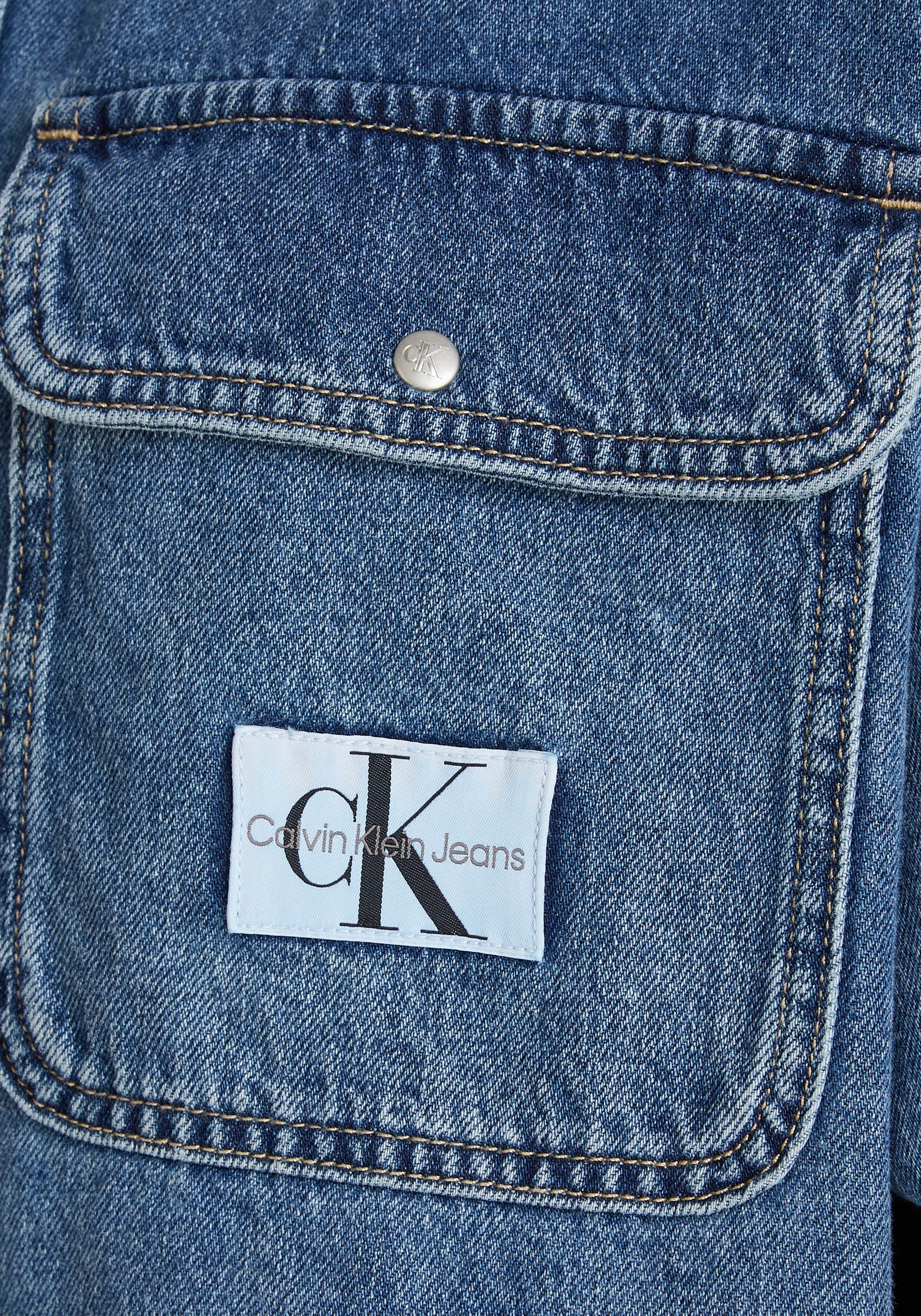 Calvin Klein Jeans Jeansbluse HEM »OVERSIZED OTTO Online CROP Shop im ROUNDED SHIRT«