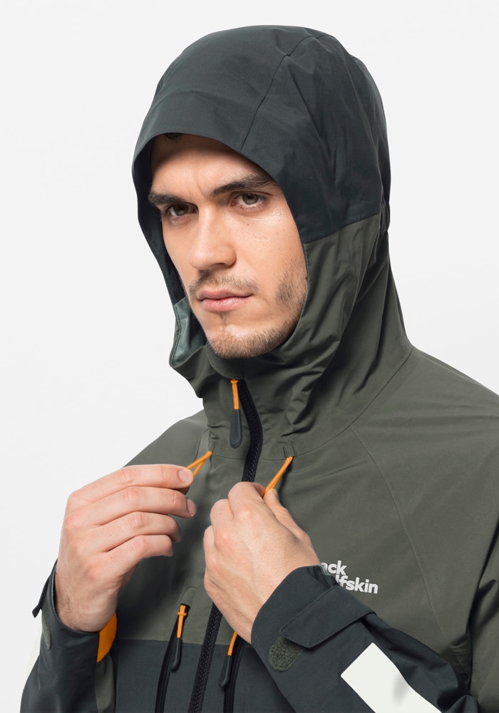 Jack Wolfskin Fahrradjacke »MOROBBIA 3L JKT M«, mit Kapuze