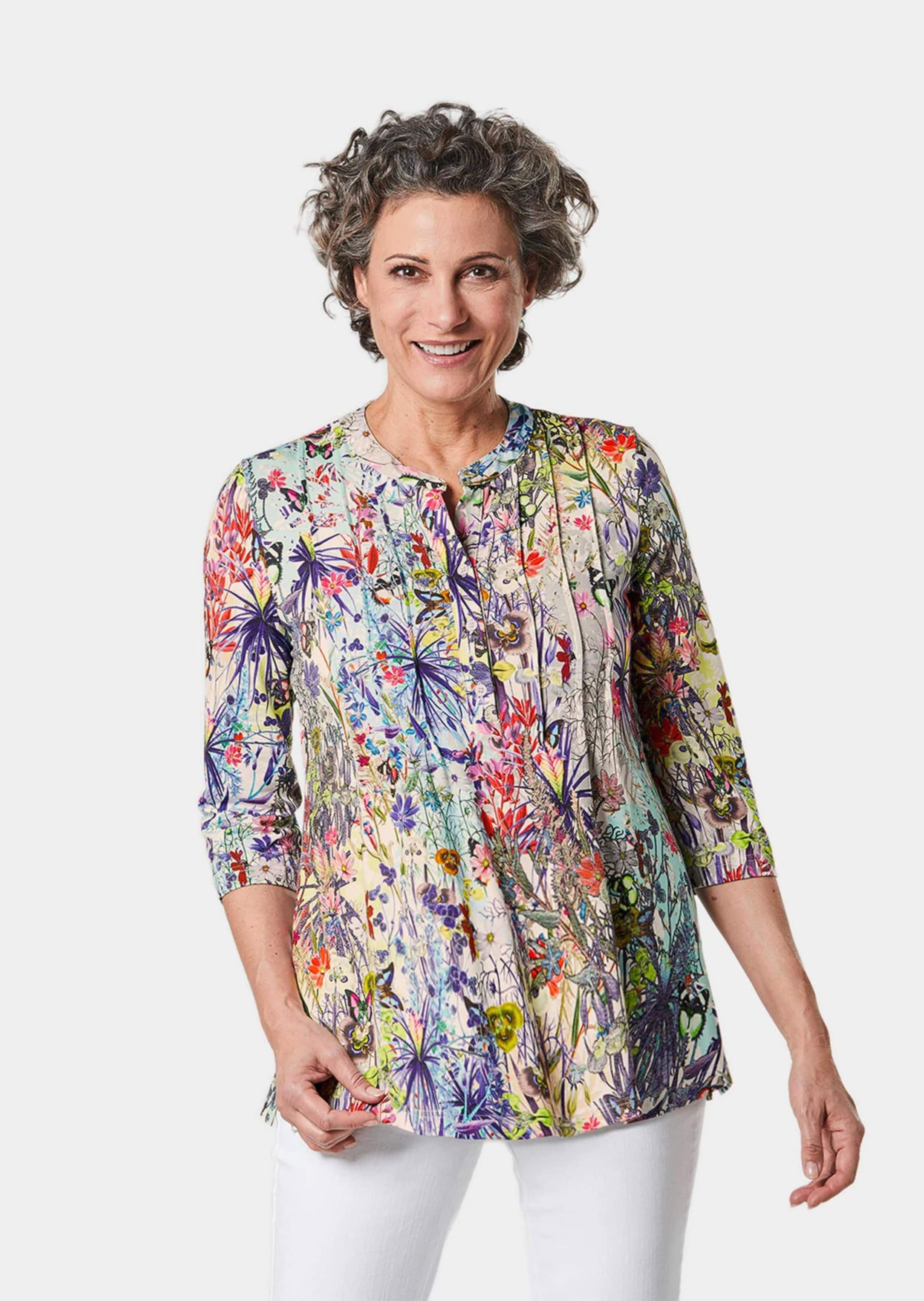 GOLDNER Print-Shirt »Figurschmeichelndes Drucktunika-Shirt«