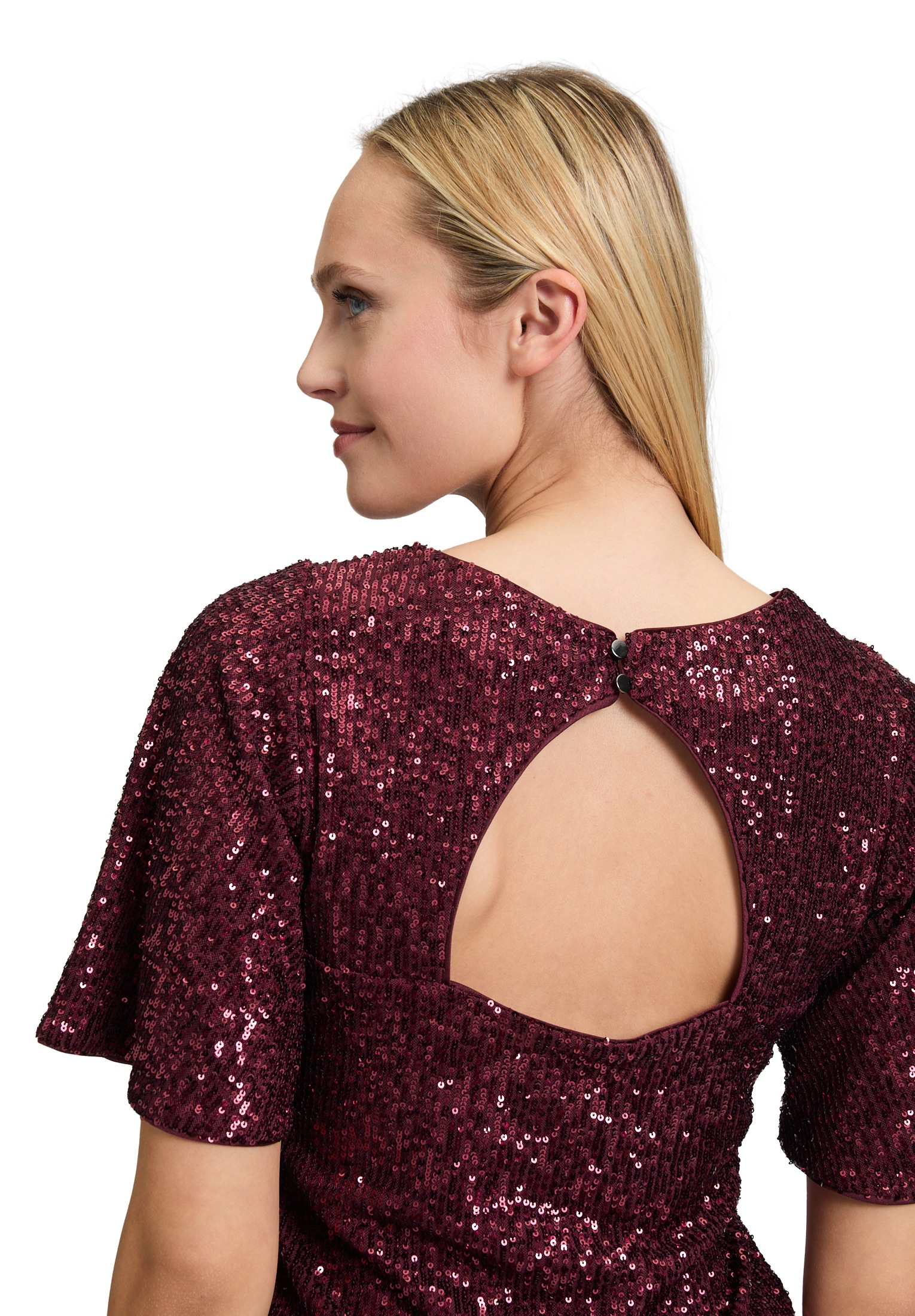 Vera Mont T-Shirt »Pailletten-Bluse mit Flügelärmeln«