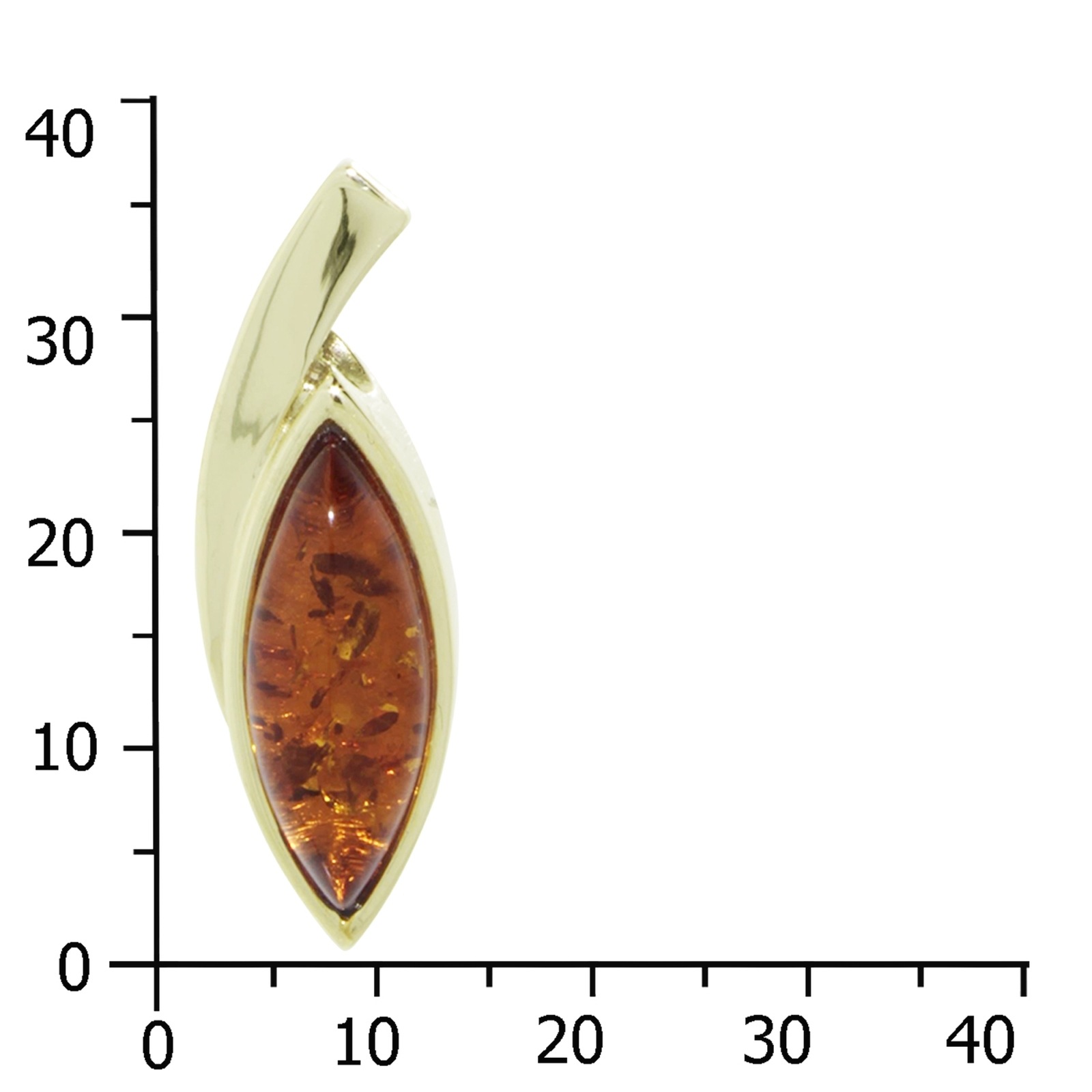 OSTSEE-SCHMUCK Kettenanhänger »- Gleiter-Marieke - Gold 333/000 - Bernstein«