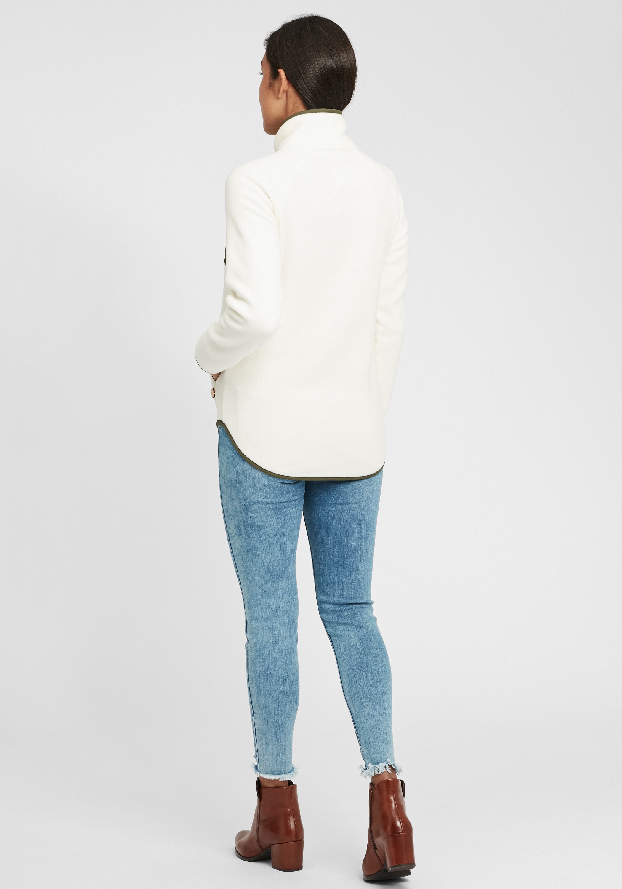 OXMO Fleecejacke »Sweatjacke OXMalin«, ohne Kapuze
