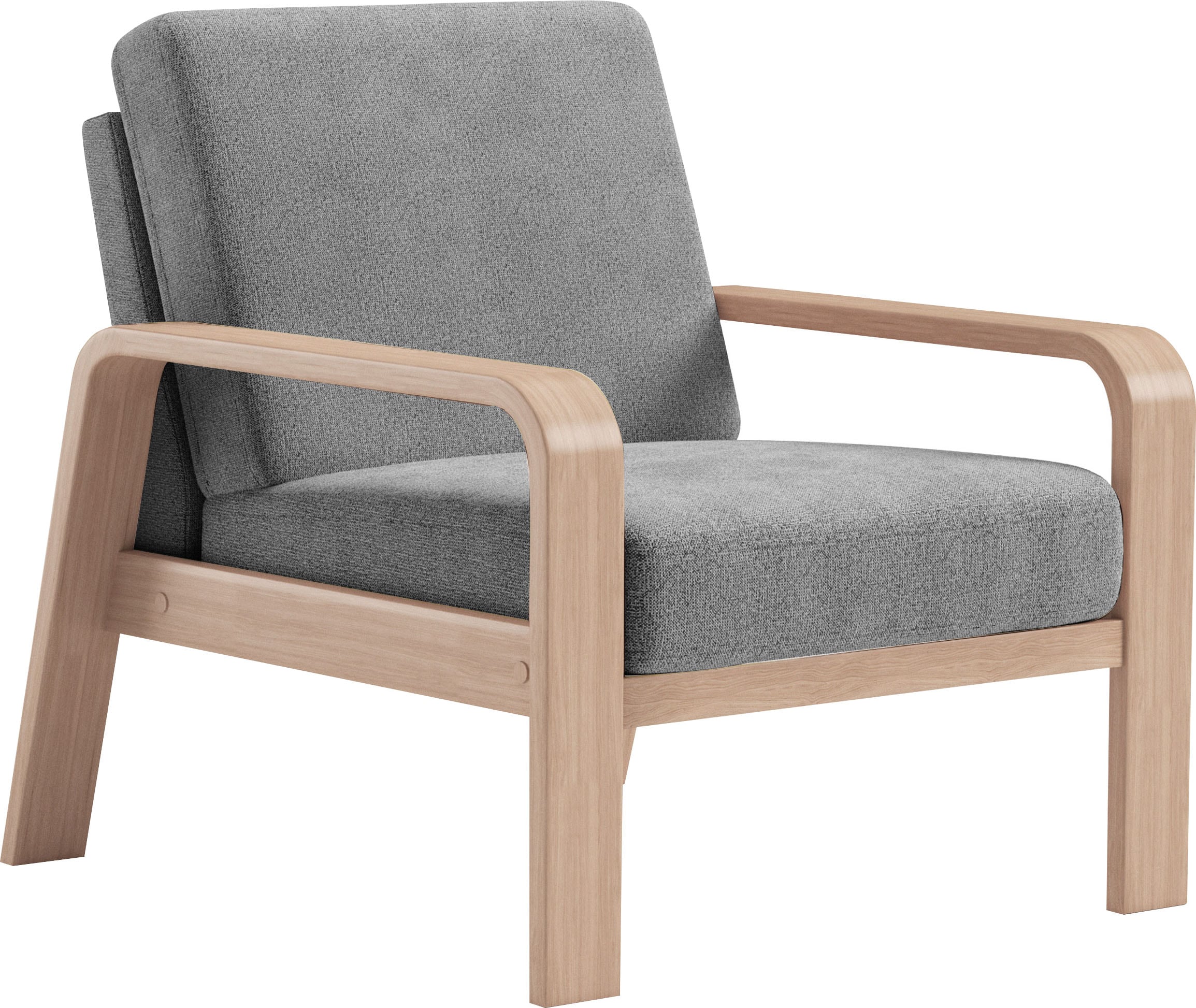 sit&more Sessel »Kolding«, Armlehnen aus Buchenholz in natur, verschiedene Bezüge und Farben