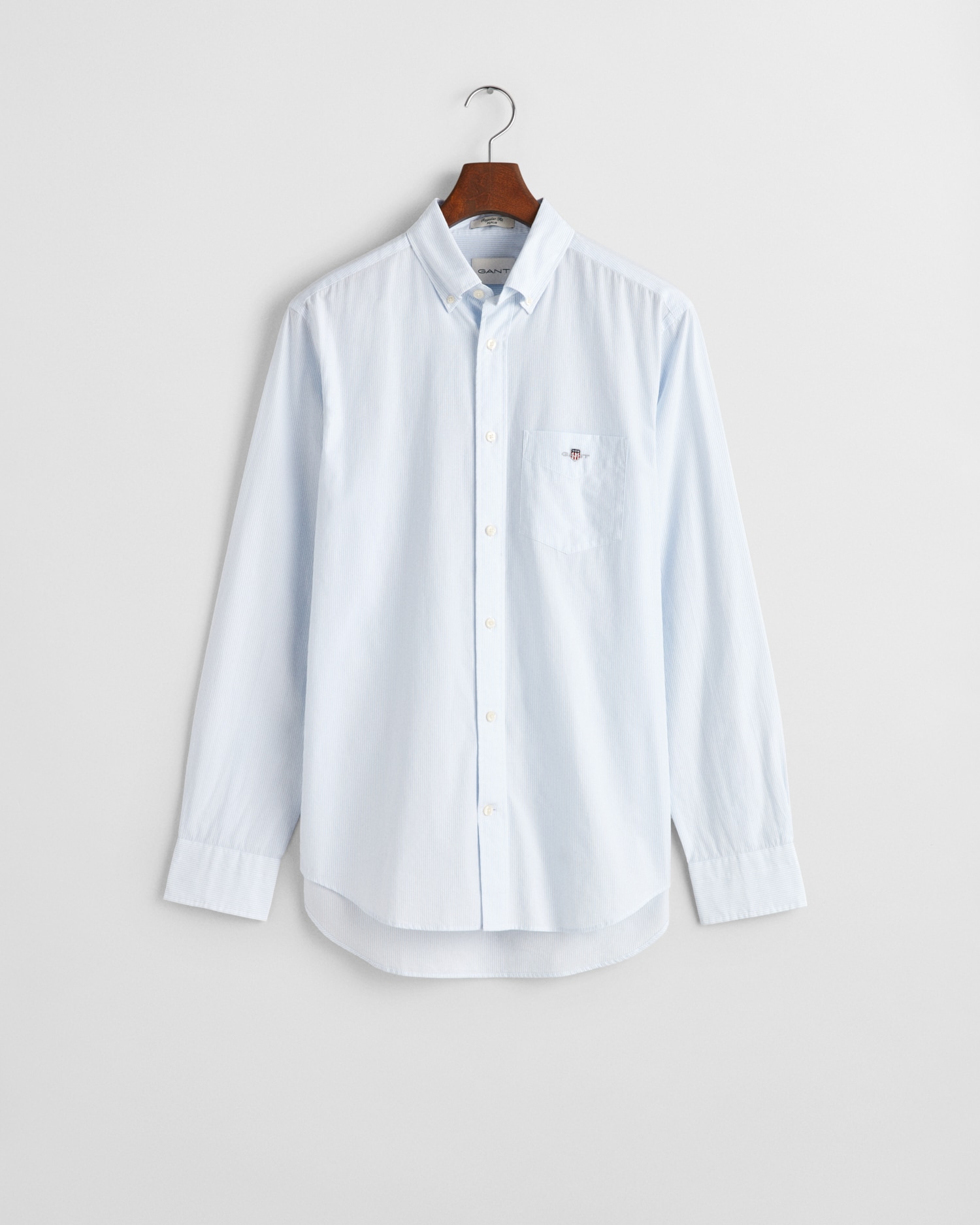 Gant Langarmhemd »REG POPLIN BANKER SHIRT«, Banker Stripe Popeline, leichte Baumwolle