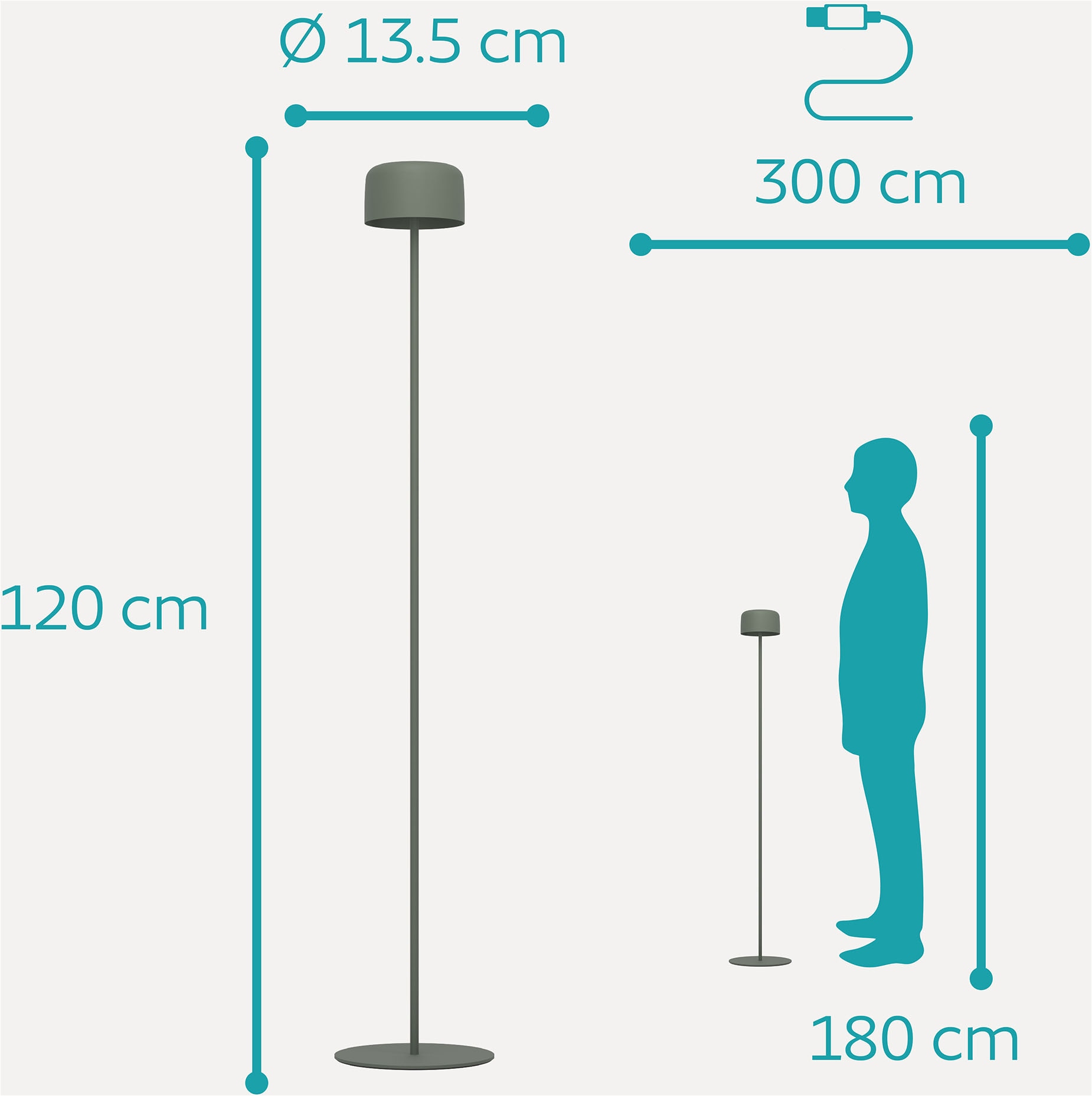EGLO Stehlampe »ROCCANOVA-L Stehlampe - Stahl - SOLAR-LED - 2,8W - IP44« LED-Modul 1 Stk. Warmweiß Standleuchte, Leselampe, Wohzimmer, Schlafzimmer, H120 x Ø13,5 cm