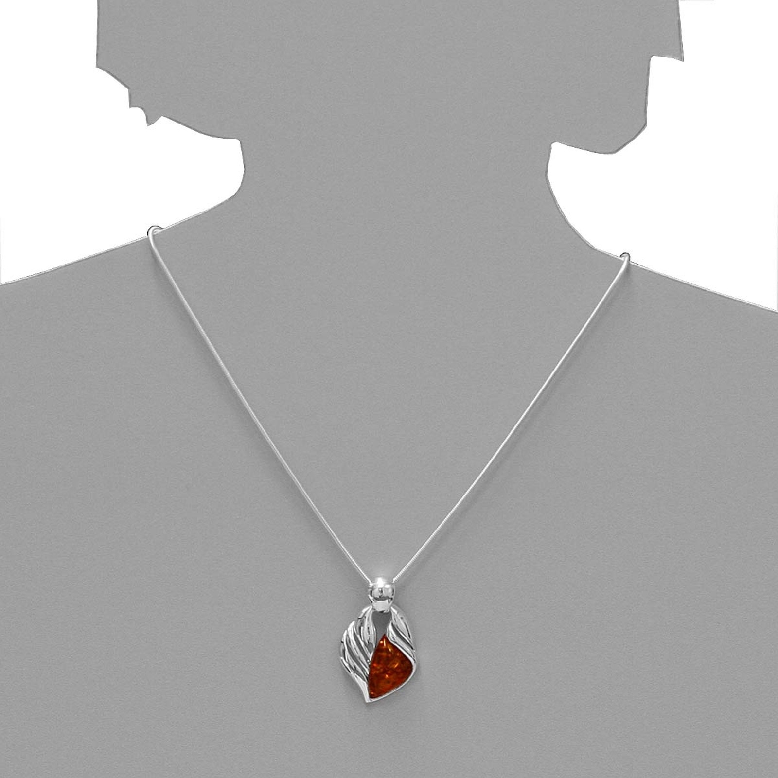 OSTSEE-SCHMUCK Kette mit Anhänger »- Rivka - Silber 925/000 - Bernstein«