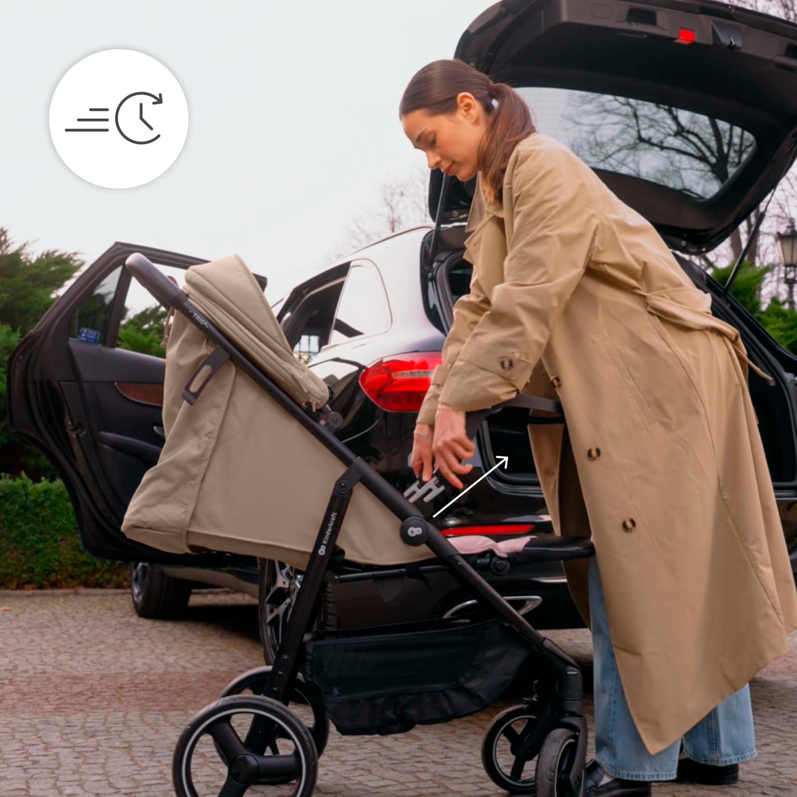 Kinderkraft Kinder-Buggy »TRIG 3 mit Snacktablett« 22 kg