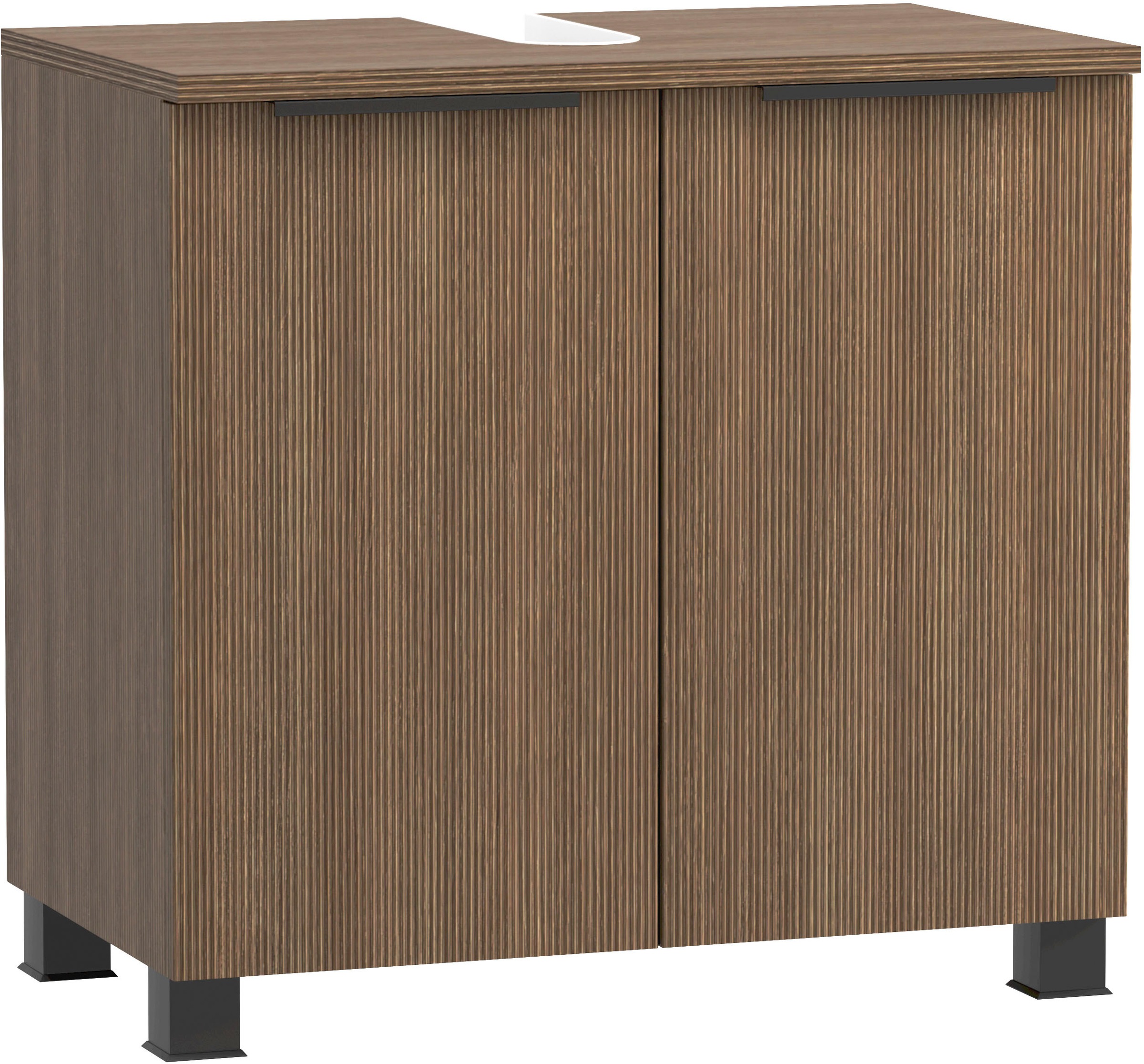 welltime Waschbeckenunterschrank, Welltime, Breite 60 cm, gedämpfte Scharniere, inkl. Siphonausschnitt