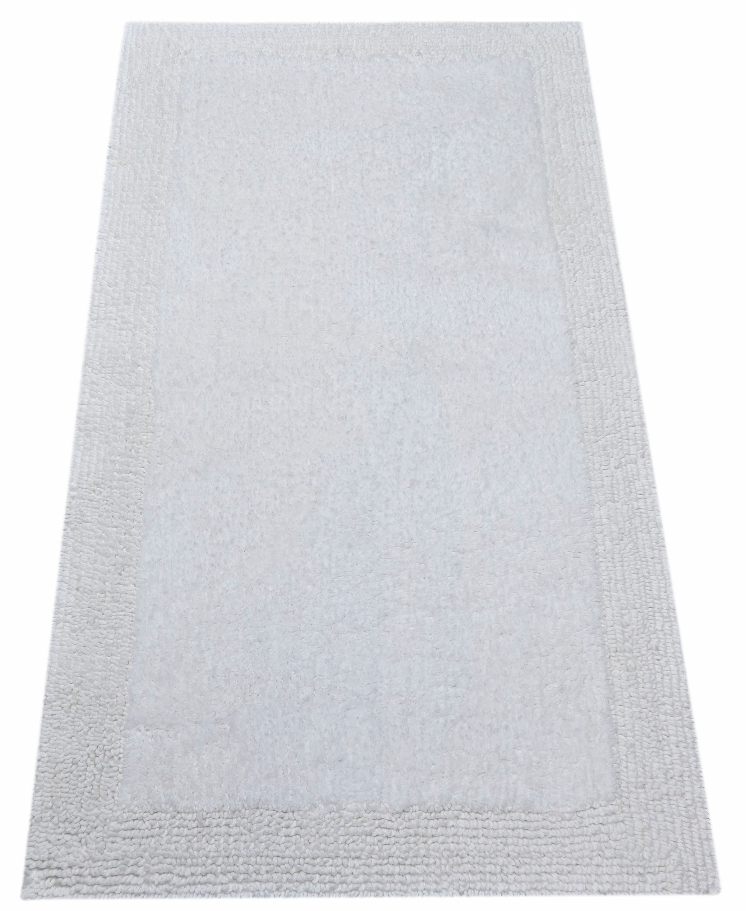 my home Badematte »Kapra, Badvorleger, Badezimmer Teppich« Höhe 14 mm beidseitig nutzbar | fußbodenheizungsgeeignet | strapazierfähig mit Bordüre, Badteppich, Badematte, Baumwolle
