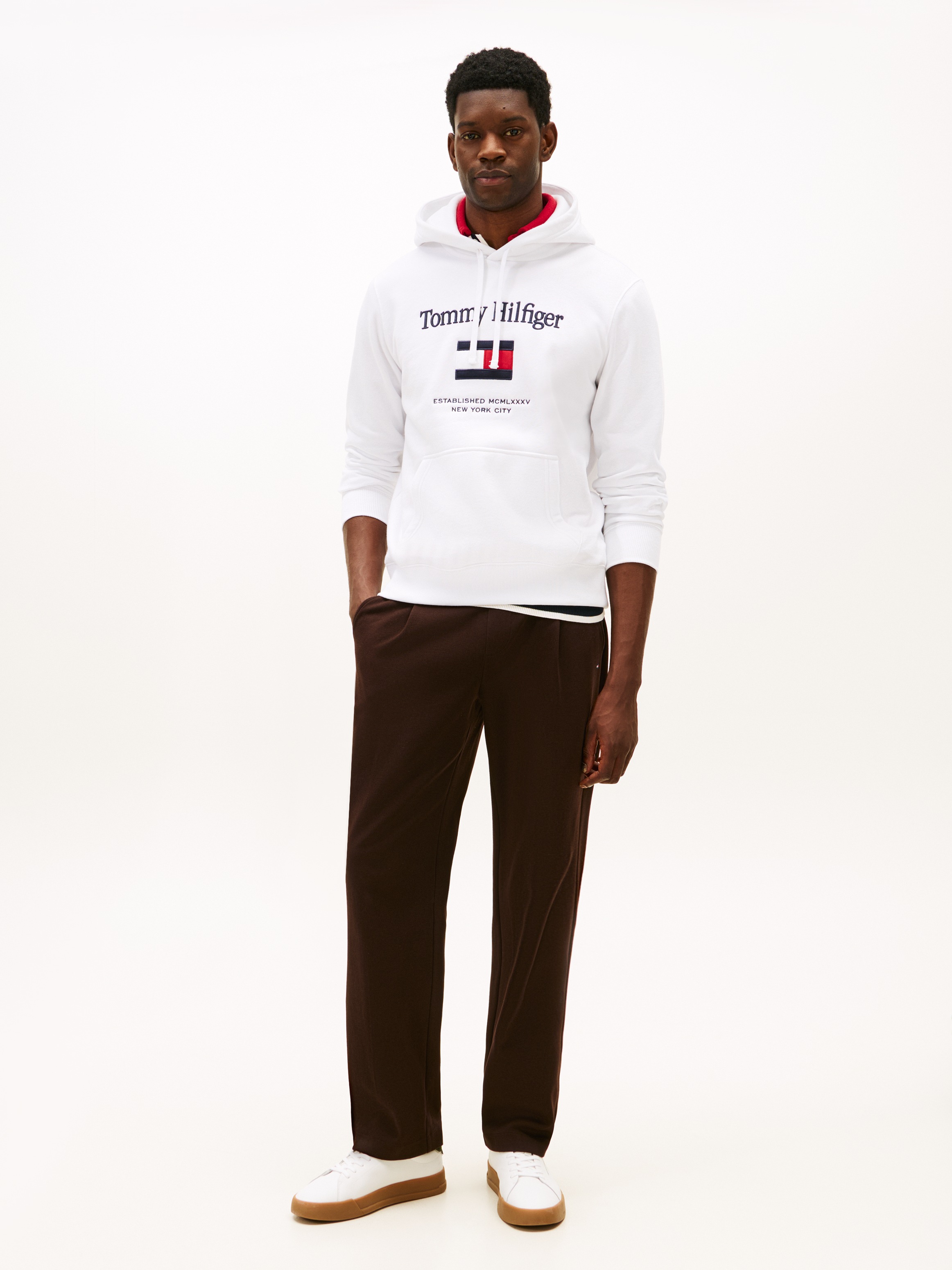 Tommy Hilfiger Hoodie »TOMMY EMBRO FLAG«, normale Passform, Stickerei
