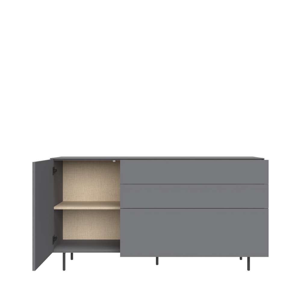 LeGer Home by Lena Gercke Sideboard »Essentials, Kommode, Anrichte, Kombikommode, Schrank mit Metallfüßen« Breite: 111 cm, UV lackiert, Push-to-open-Funktion