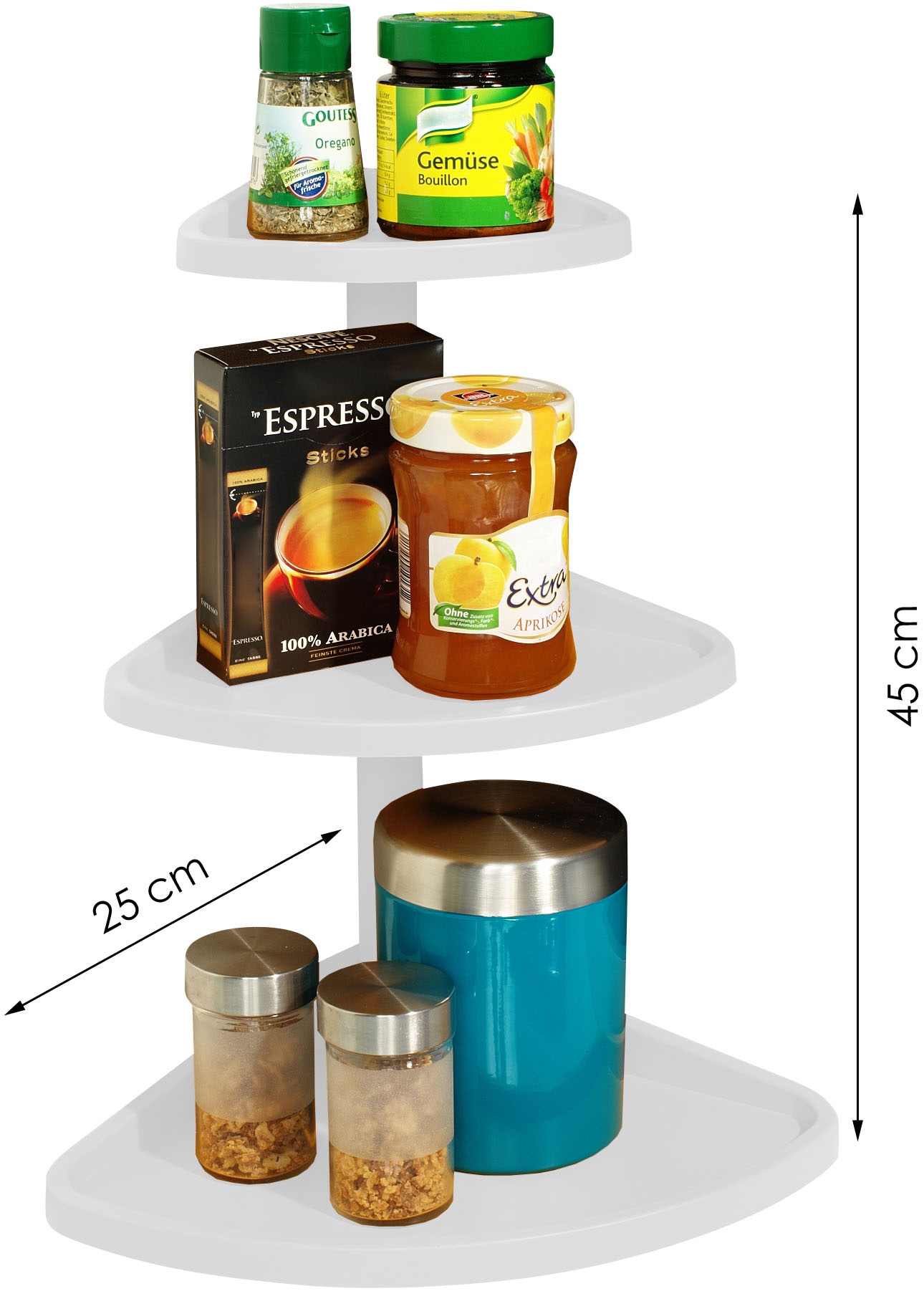 Ruco Küchenregal »Eckregal« Flexibel einsetzbar, hochwertiges Material, Made in Germany