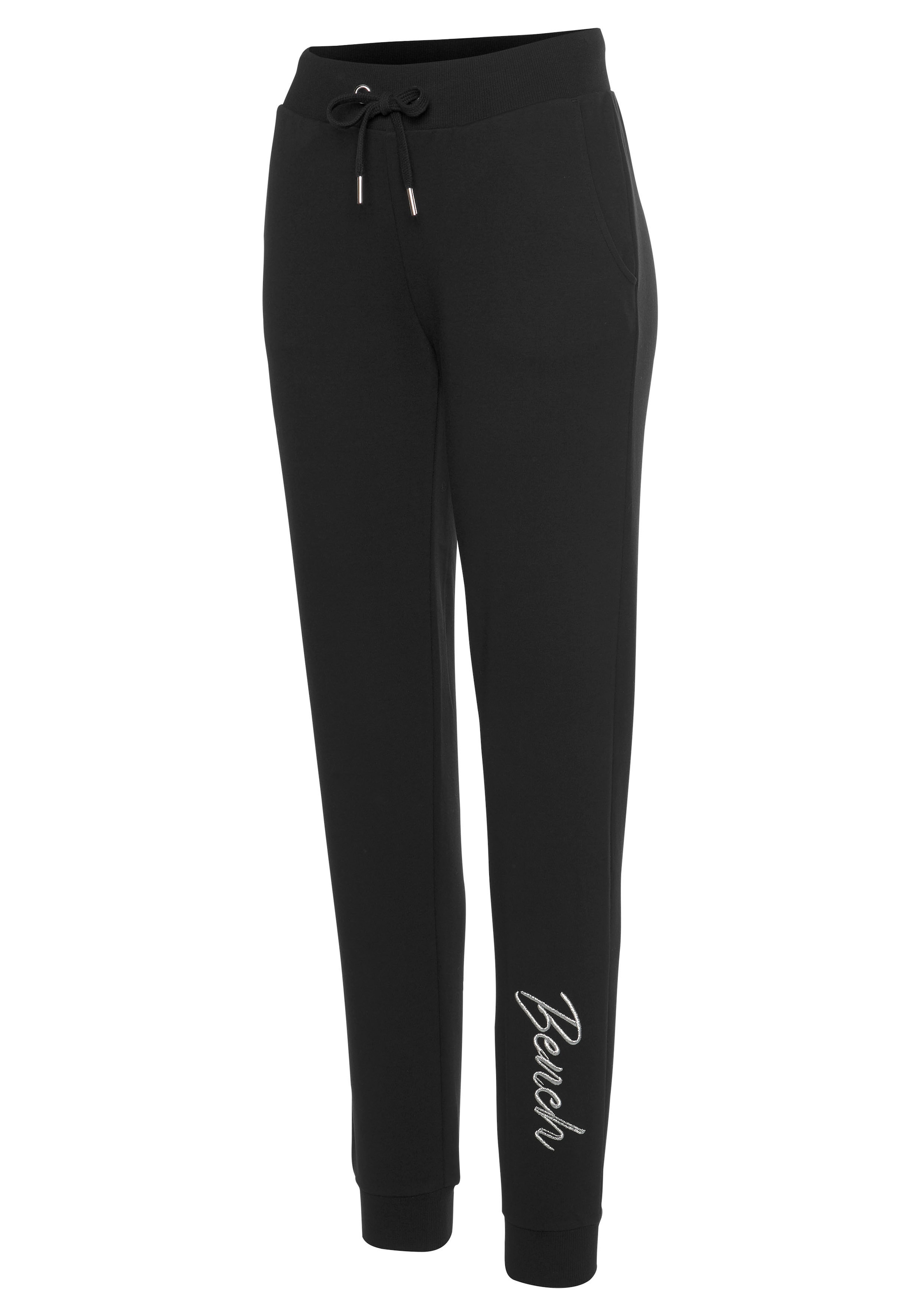 Logostickerei, Loungeanzug glänzender mit OTTO Relaxhose, bei online Bench. Loungewear