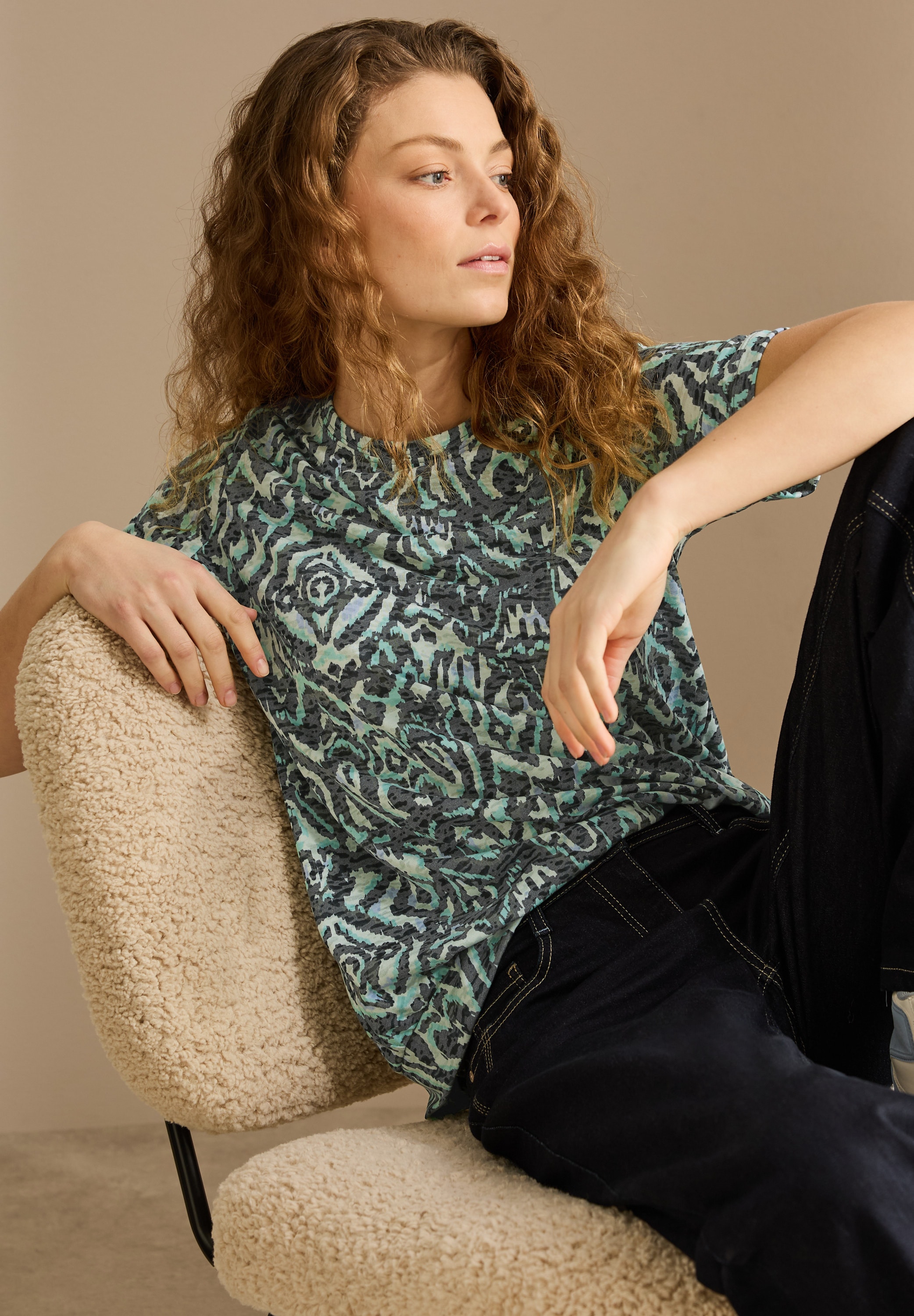 Cecil T-Shirt, mit All-Over Print