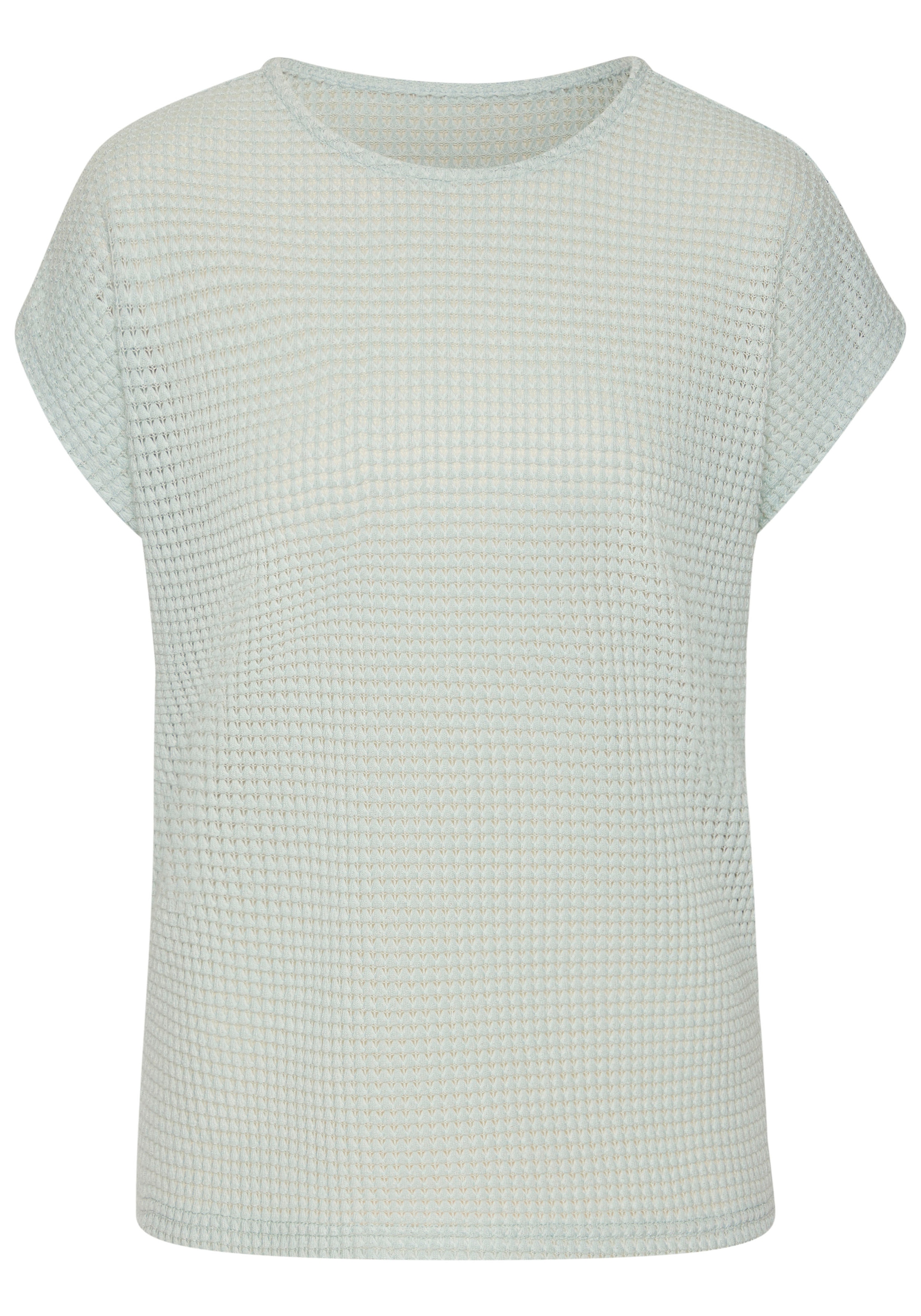 Vivance Kurzarmshirt »mit modischer Waffelstruktur«, aus bügelfreier Strickqualität