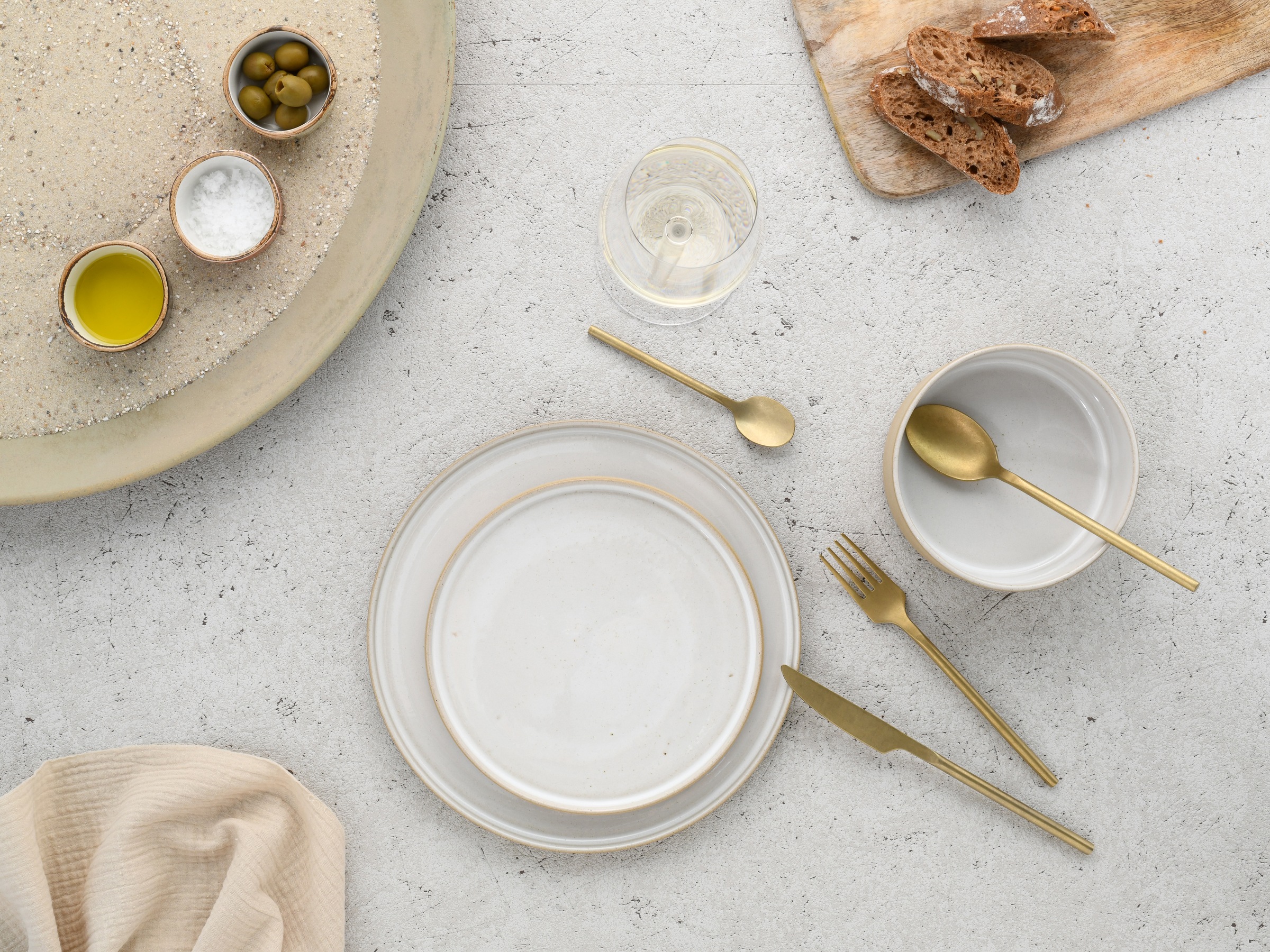 CreaTable Schale »Futuro«, 4 tlg., aus Steinzeug, Müslischale, Salatschale, Snackschale, Dipschale, Ø 14 cm